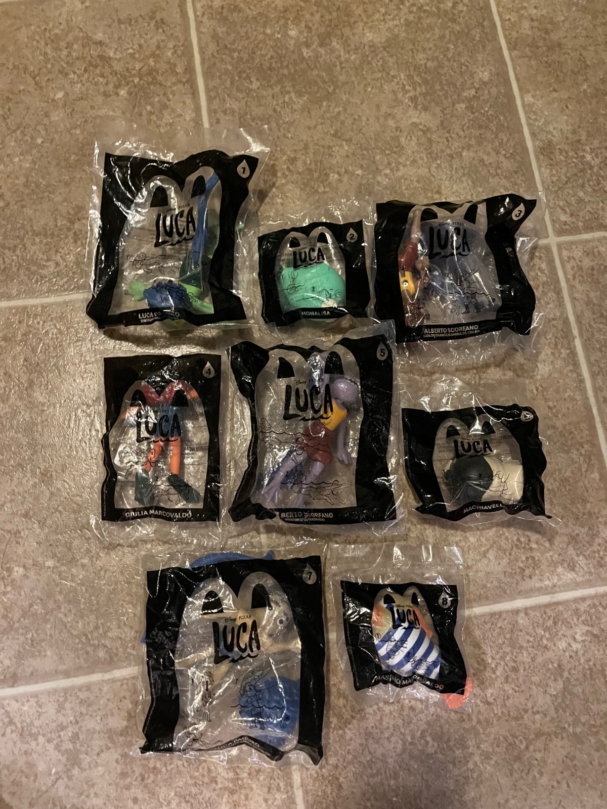 2021 McDonald\'s Disney Pixar Luca Happy Meal Toys - Complete Set of 8 NIP