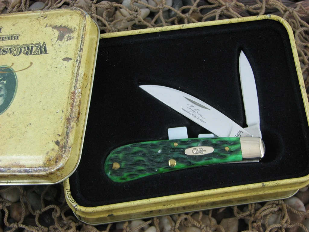 Case Cutlery 2008 Bermuda Green Bone Swayback Jack TruSharp steel 62117 CA79730