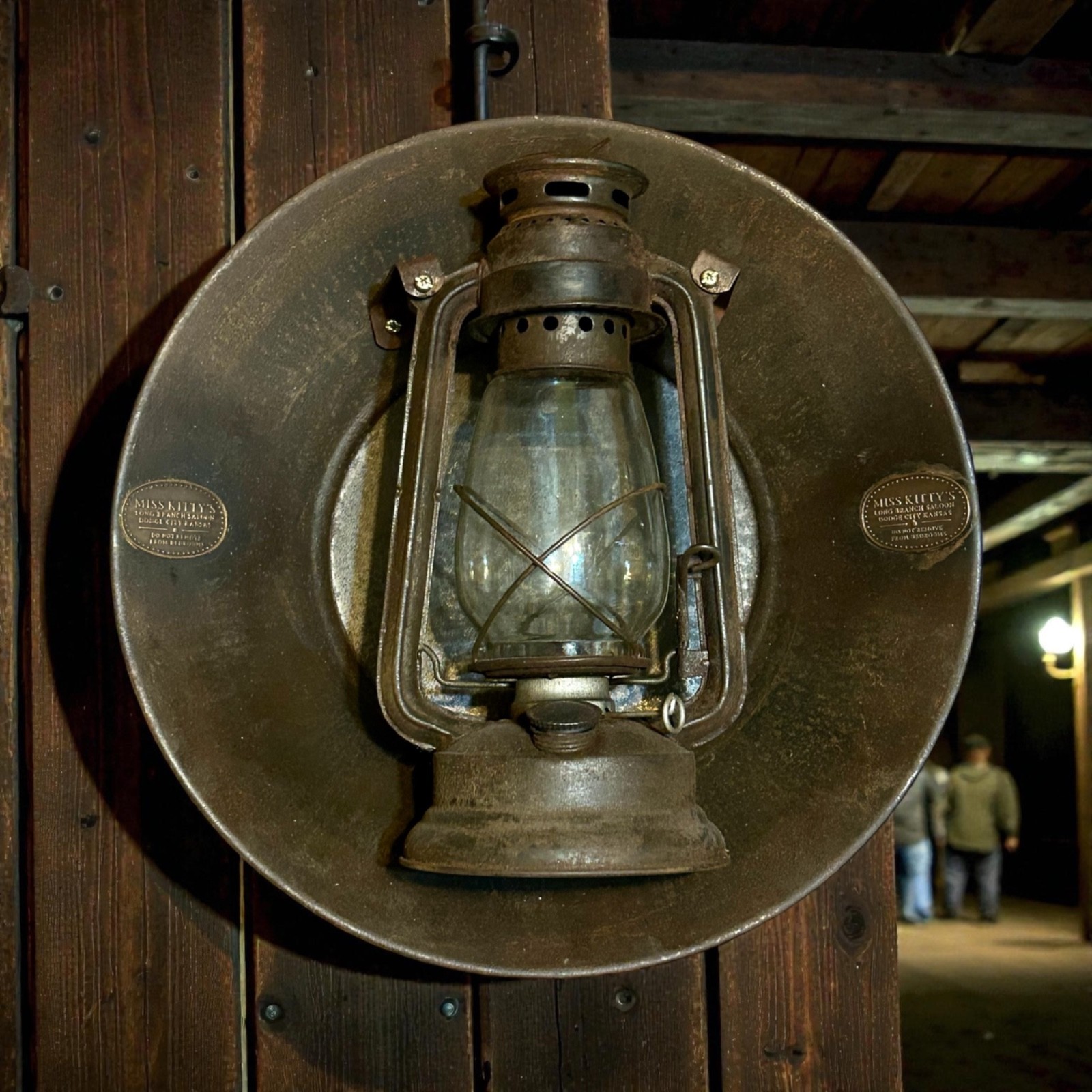 Vintage Old West Saloon Wall Reflector Lantern Miss Kitty Long Branch Dodge City Vintage Old West Saloon Wall Reflector Lantern Miss Kitty Long Branch Dodge City
