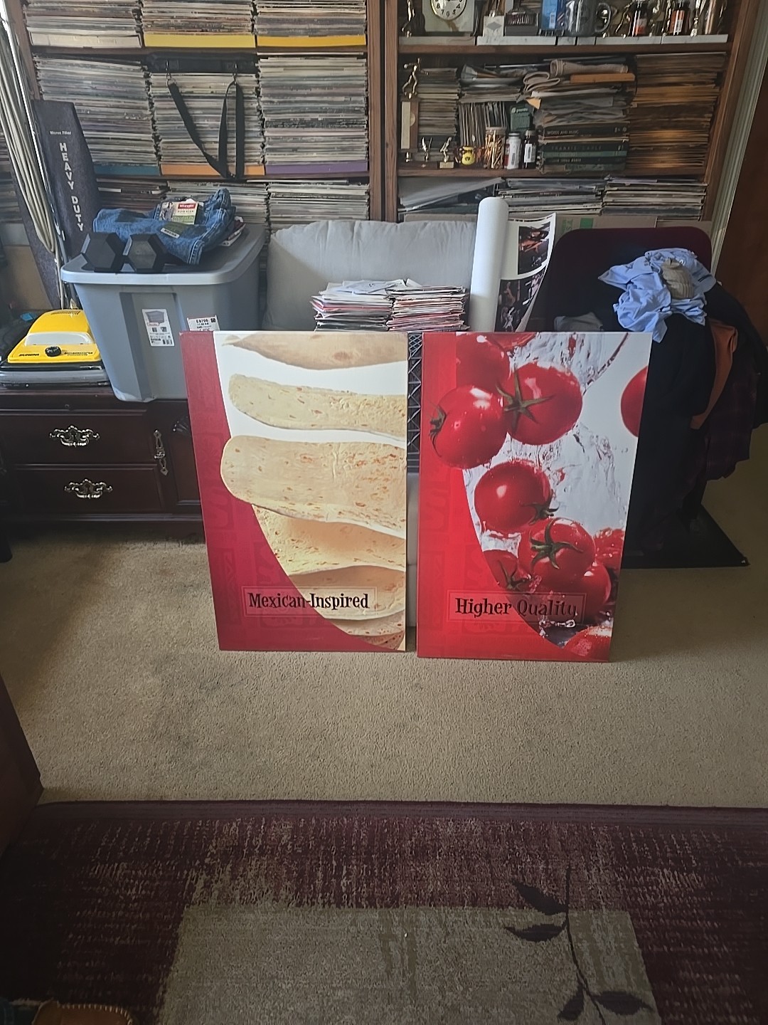 2 Taco Bell Store Art Used Too Hang In Restaurant 20x34 Vintage 
