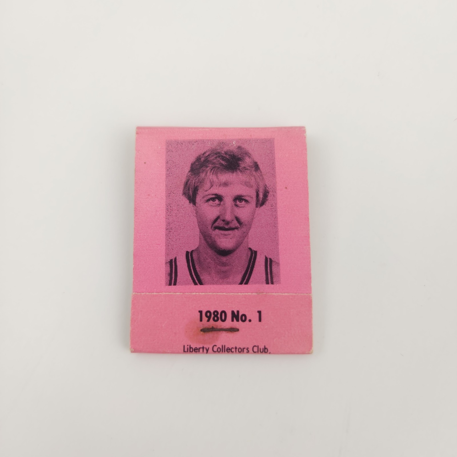 RARE 1980 Liberty Superstar Matchbook Celtics Larry Bird Rookie Year NOS PINK