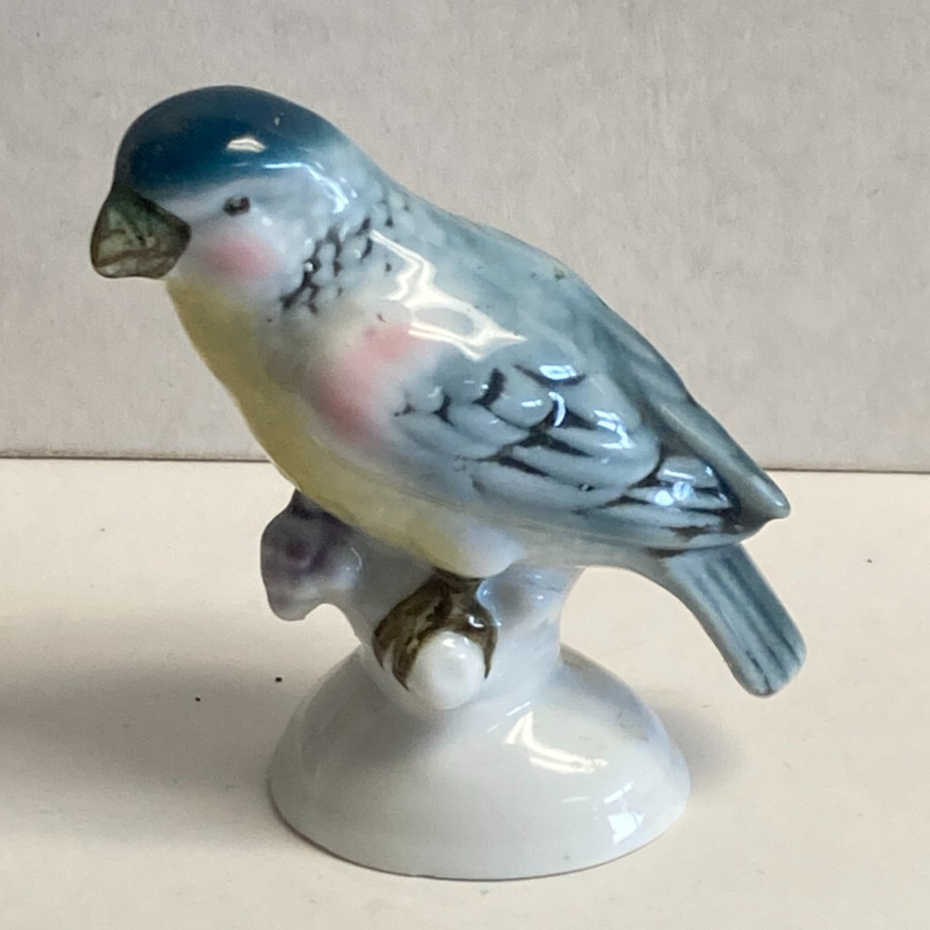 Gerold Porzellan Parakeet Bird Porcelain Figurine Bavaria Vintage