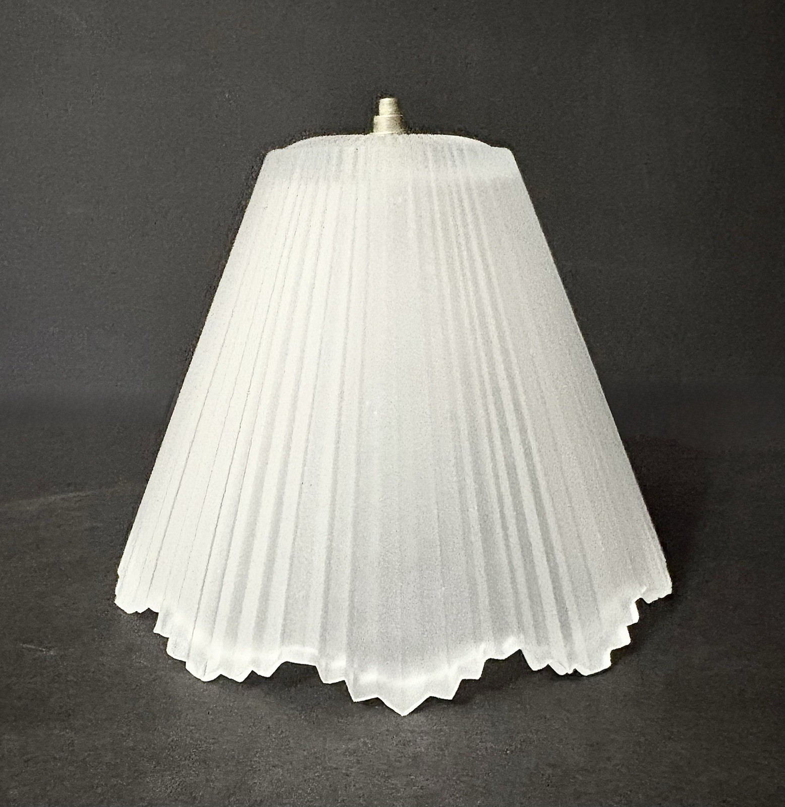 Antique Petite Small Frosted Art Deco Frosted Glass Lamp Light Shade 1930s 1940s