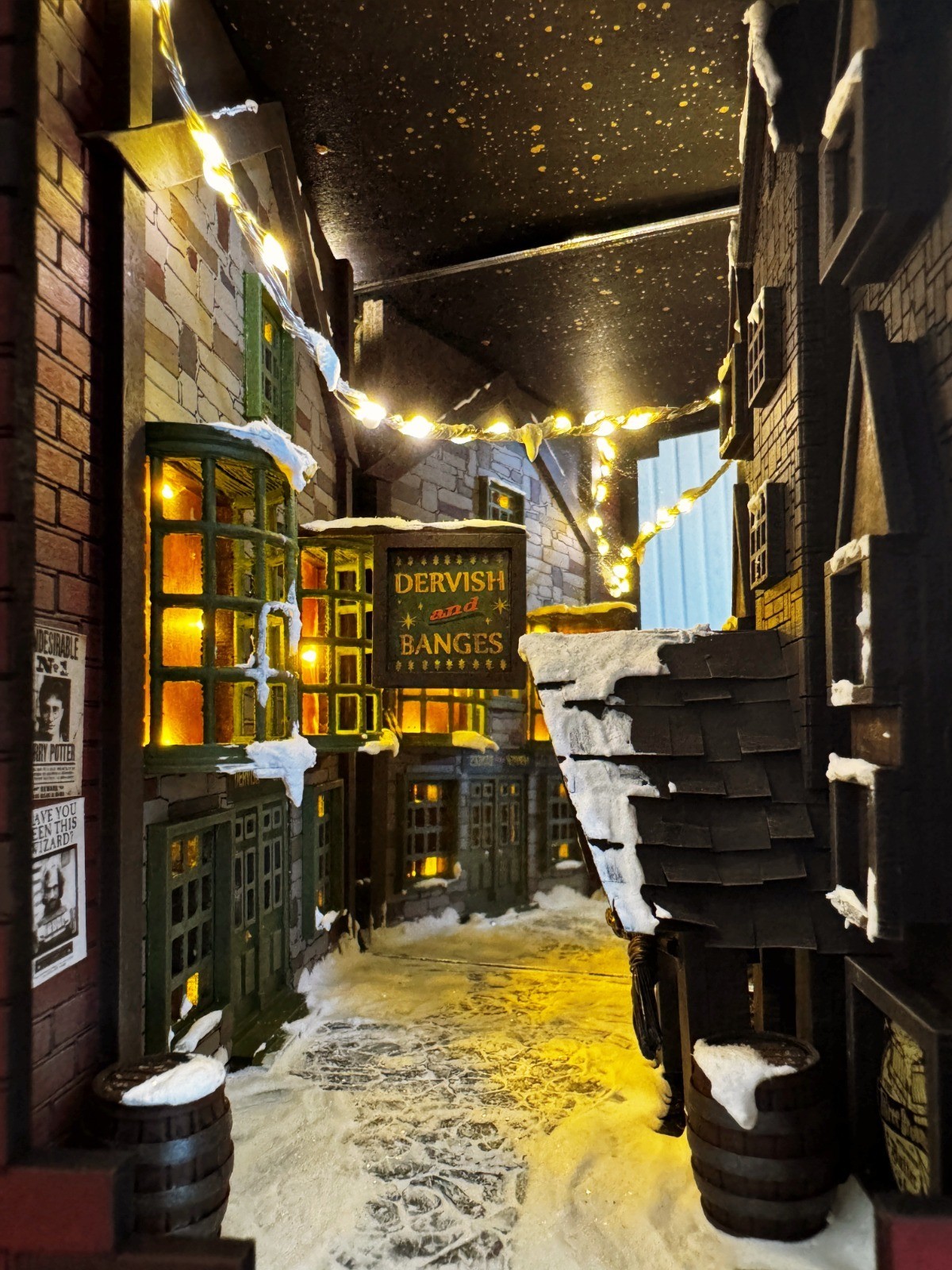 Handmade Hogsmeade Village Book Nook, Book End, Bookshelf Insert Decor
