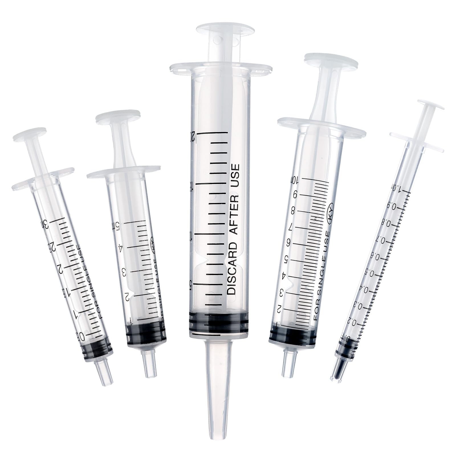 AOZUO 5 PCS Plastic Syringe, 1ml 3ml 5ml 10ml 20ml Feeding Syringes for... AOZUO 5 PCS Plastic Syringe, 1ml 3ml 5ml 10ml 20ml Feeding Syringes for...