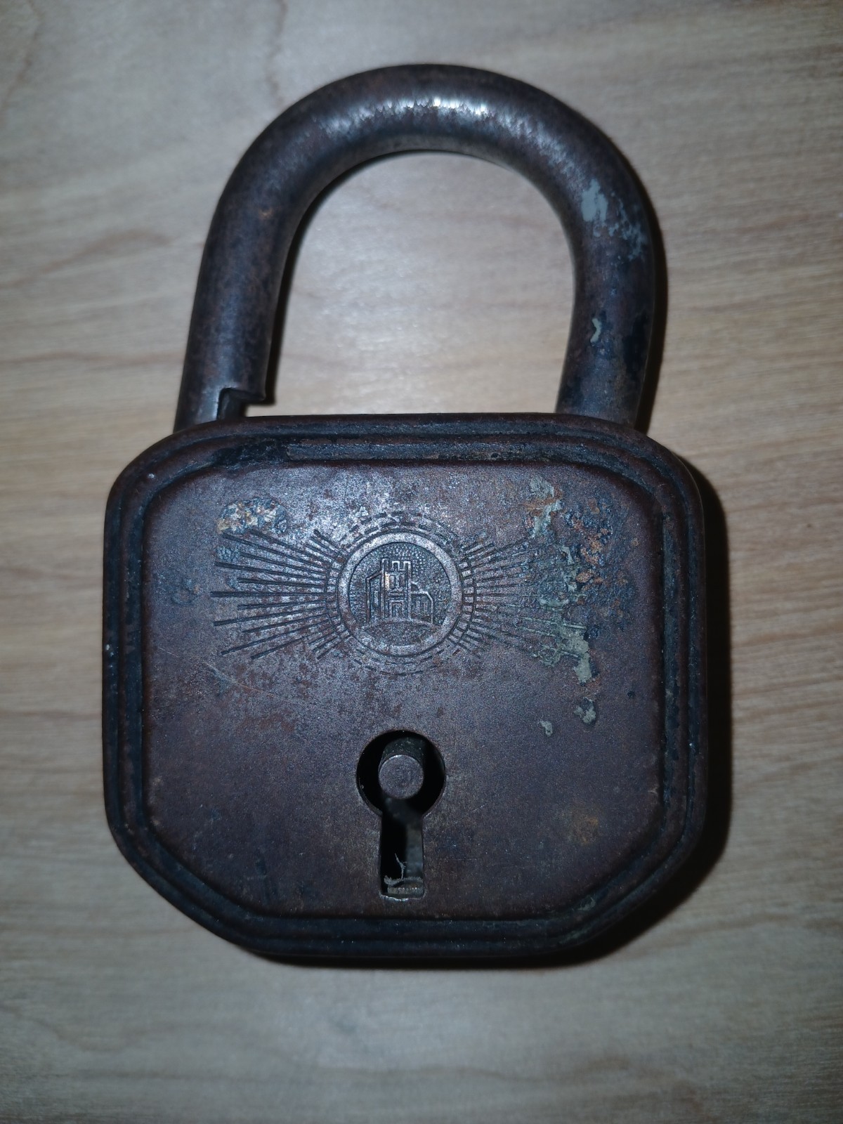 Vintage Burg Sicherheitsschloss No. 10 Padlock - No Key - Germany