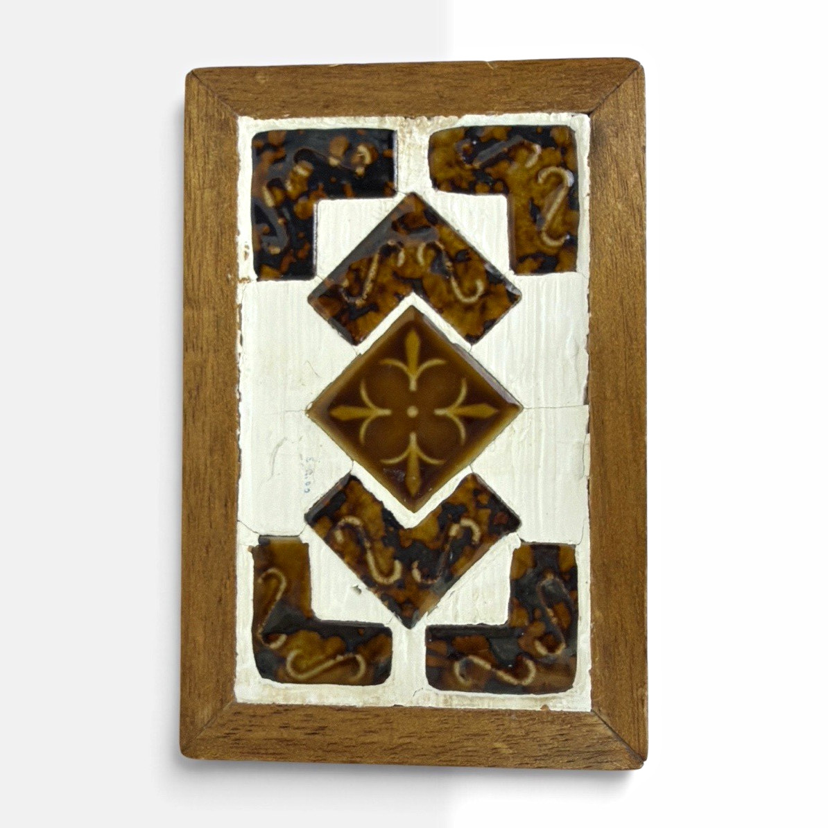 Vintage 1970s Wood Trinket Box Ceramic Mosaic Tile Lid Boho MCM Keepsake Vintage 1970s Wood Trinket Box Ceramic Mosaic Tile Lid Boho MCM Keepsake