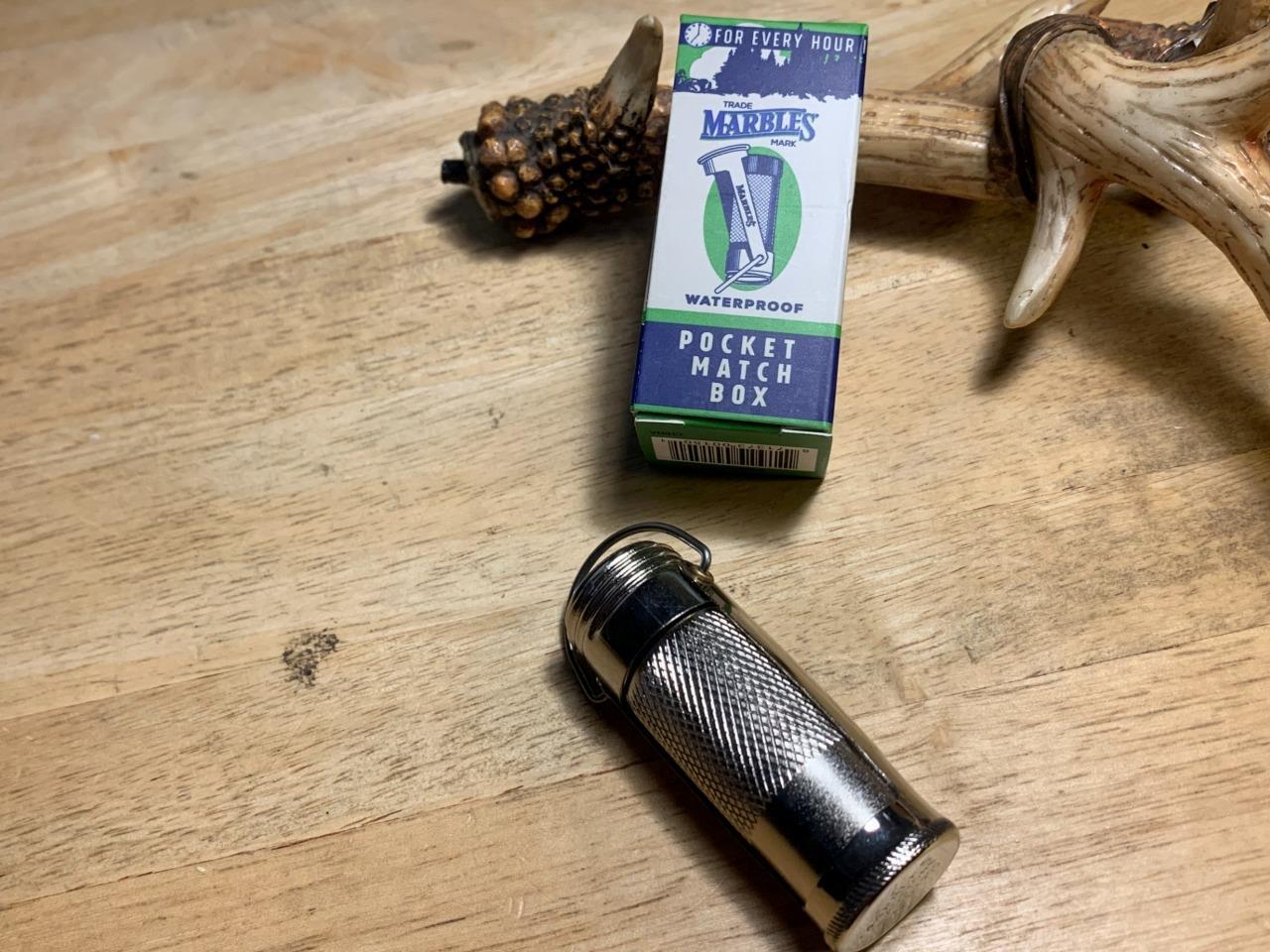 Marble's Match Safe Waterproof from Original 1900 Patent Stainless MR150