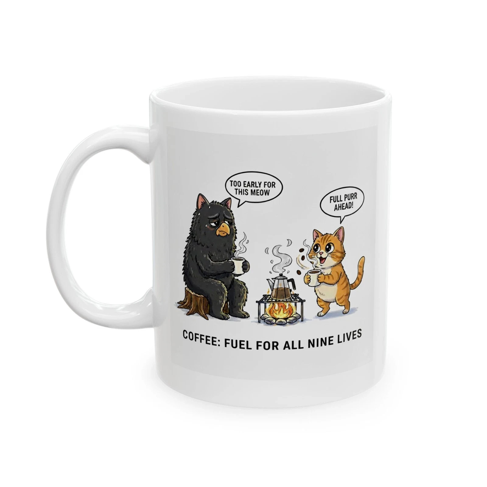 Animal Coffee Mug - Coffee Lovers Gift, Cat and Dog Design 11oz Animal Coffee Mug - Coffee Lovers Gift, Cat and Dog Design 11oz