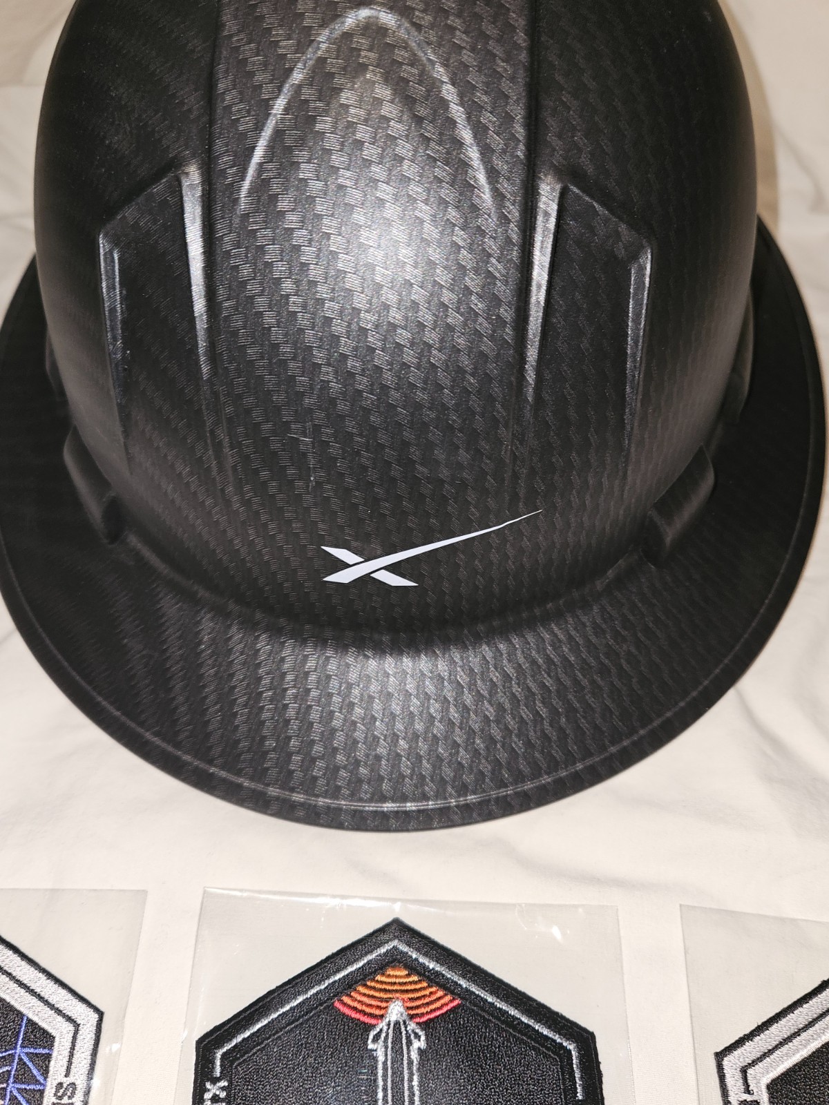 SpaceX Starship Patches and Hard Hat