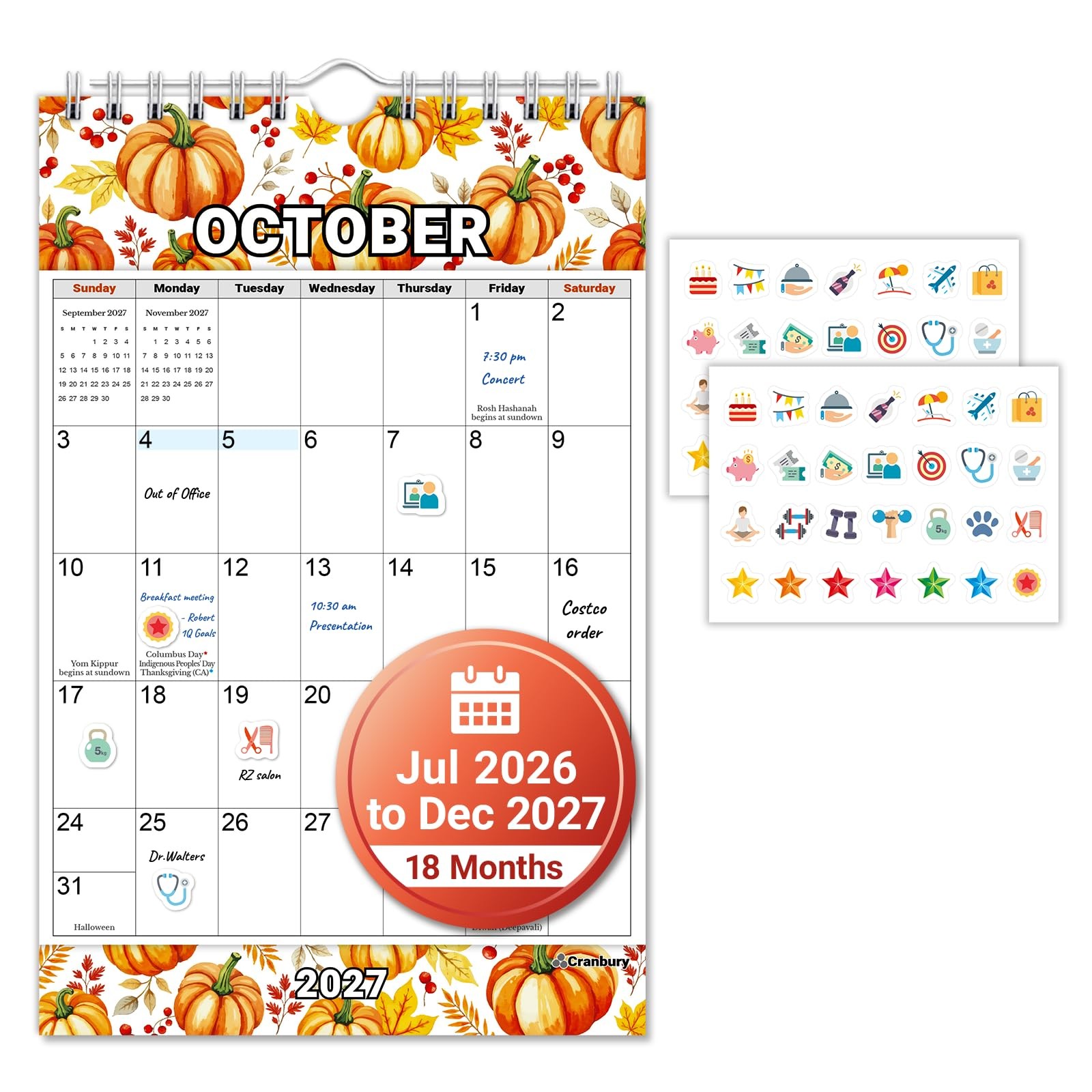 20262027 Small Mini Wall Calendar Planner Organizer Dates 5.5x8.5 Inch 20262027 Small Mini Wall Calendar Planner Organizer Dates 5.5x8.5 Inch