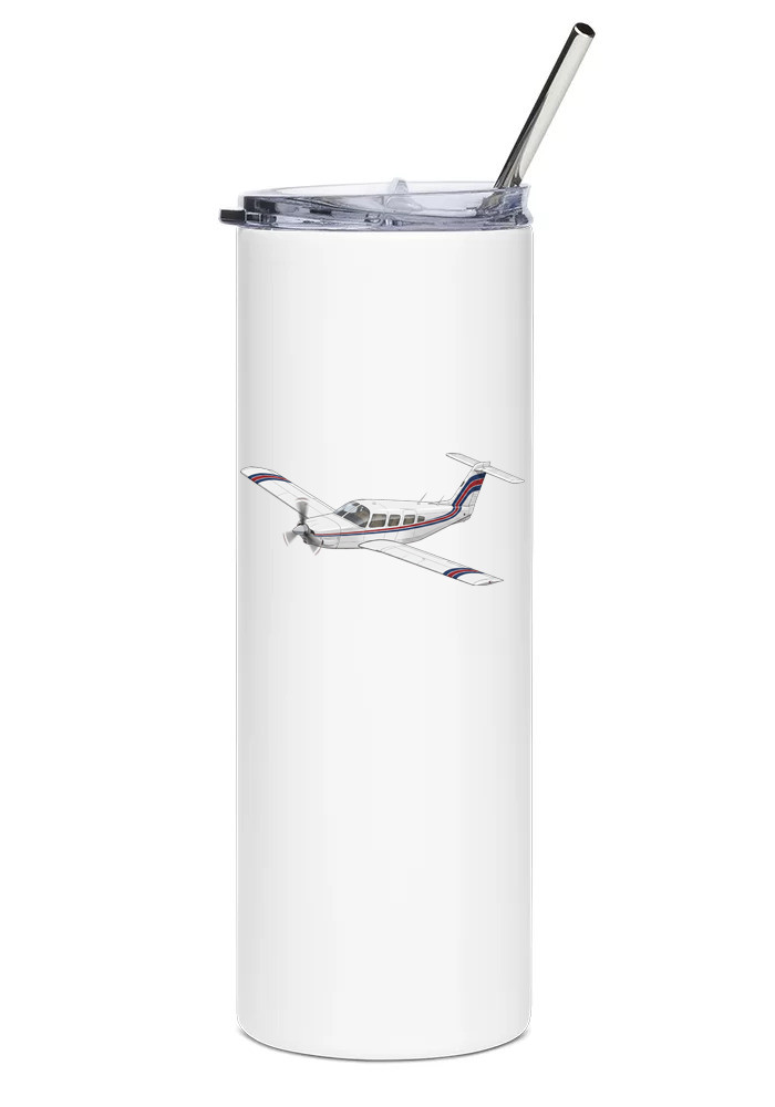 Piper Lance II Stainless Steel Water Tumbler with straw - 20oz.