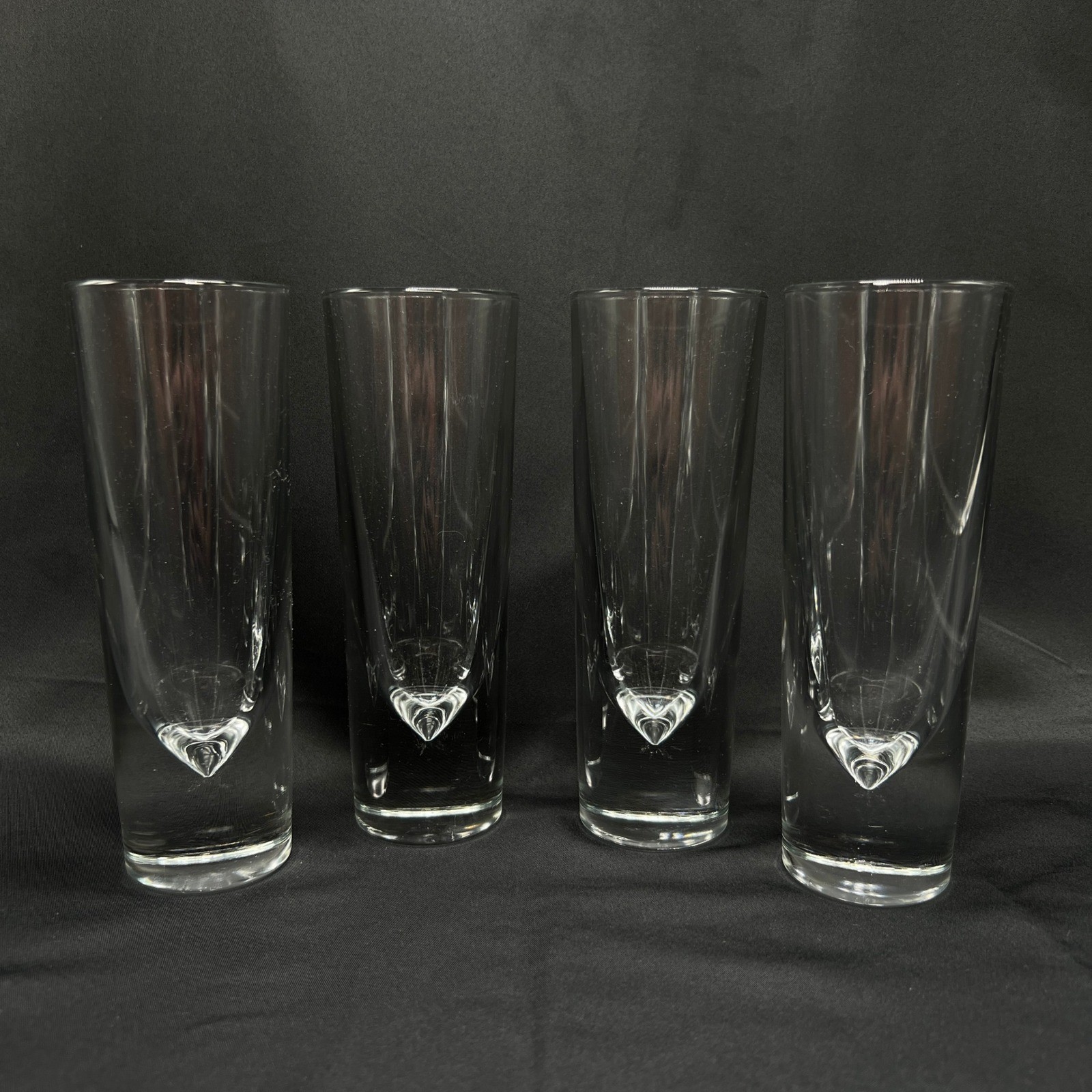 VTG Carlo Moretti Bullet Italian Cocktail Highball Glasses Murano Set of 4 MCM VTG Carlo Moretti Bullet Italian Cocktail Highball Glasses Murano Set of 4 MCM