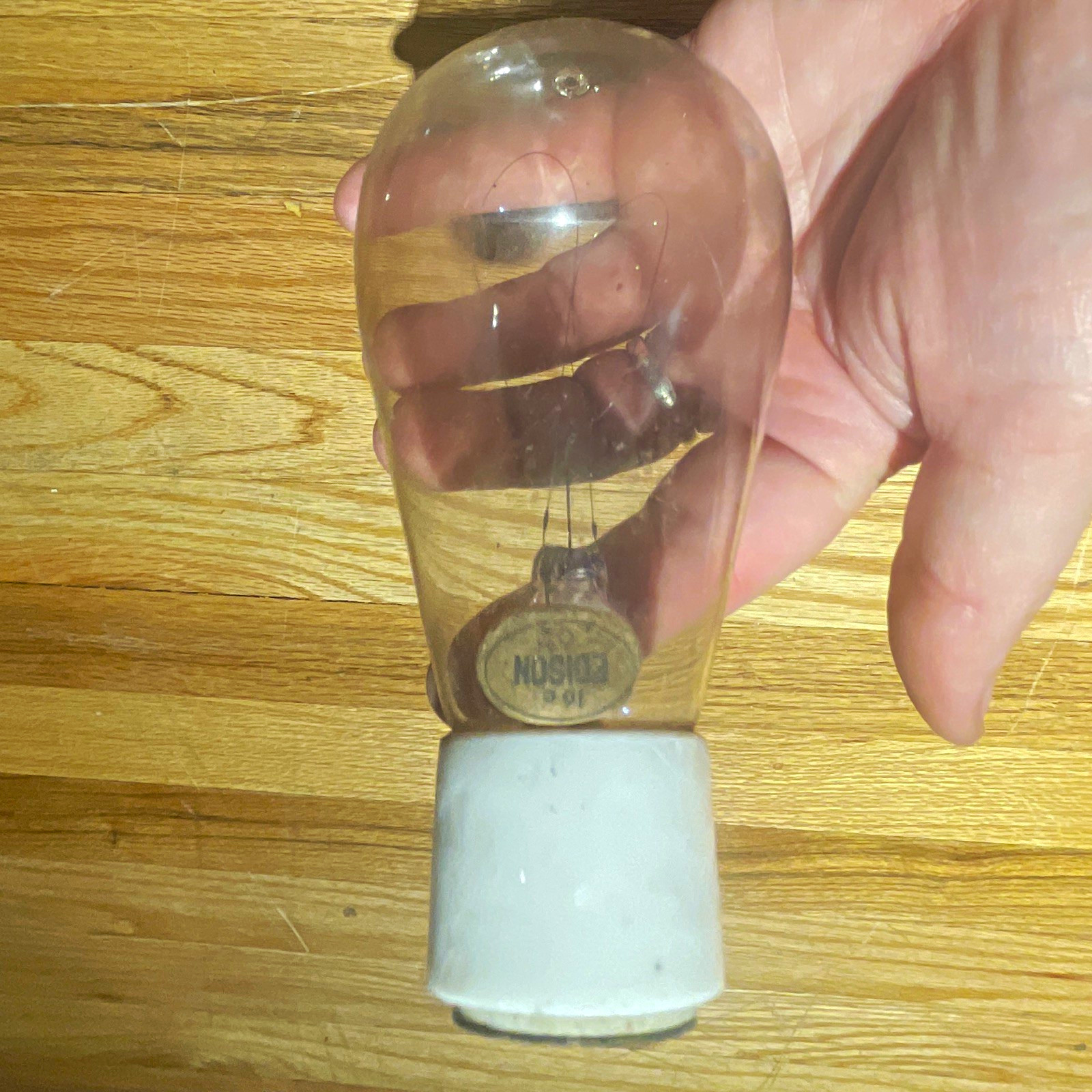 Antique 1890s Edison General Electric 16 CP Carbon Filament Thomson-Houston Base
