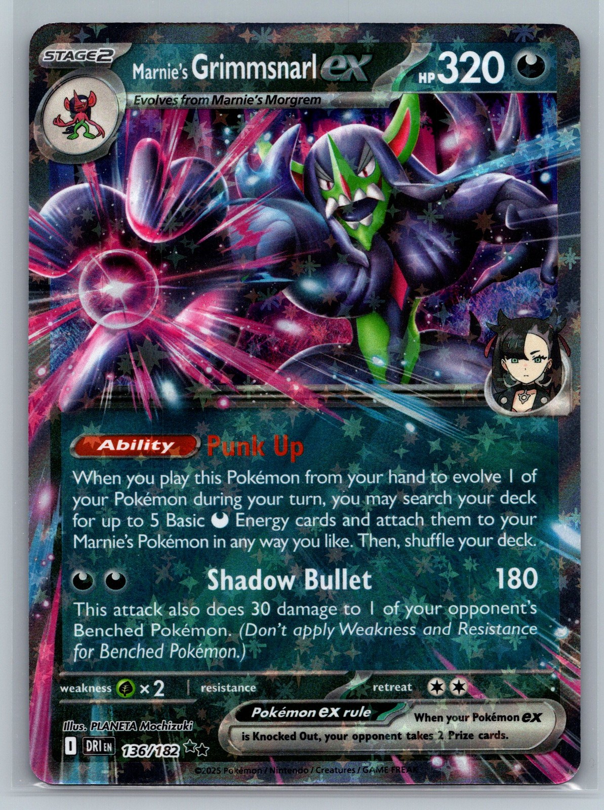 SV10: Destined Rivals #136/182 Marnie's Grimmsnarl ex SV10: Destined Rivals #136/182 Marnie's Grimmsnarl ex