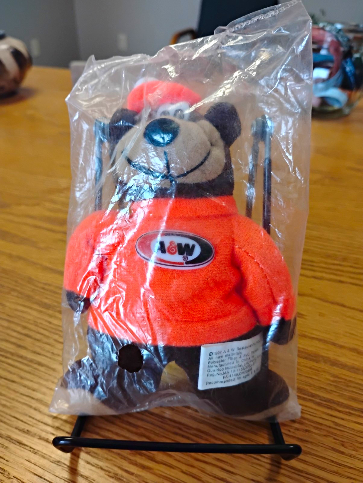 Vintage A&W 1997 Plush Bear Stuffed Toy Orange Shirt Original Soda In Bag Vintage A&W 1997 Plush Bear Stuffed Toy Orange Shirt Original Soda In Bag
