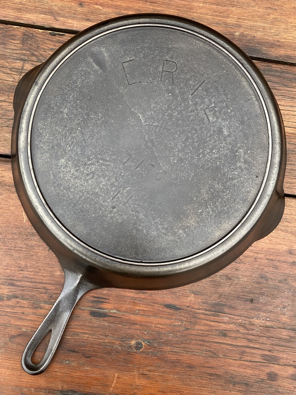 Pre Griswold Erie #11 Sixth Series Skillet with Inside Heat Ring