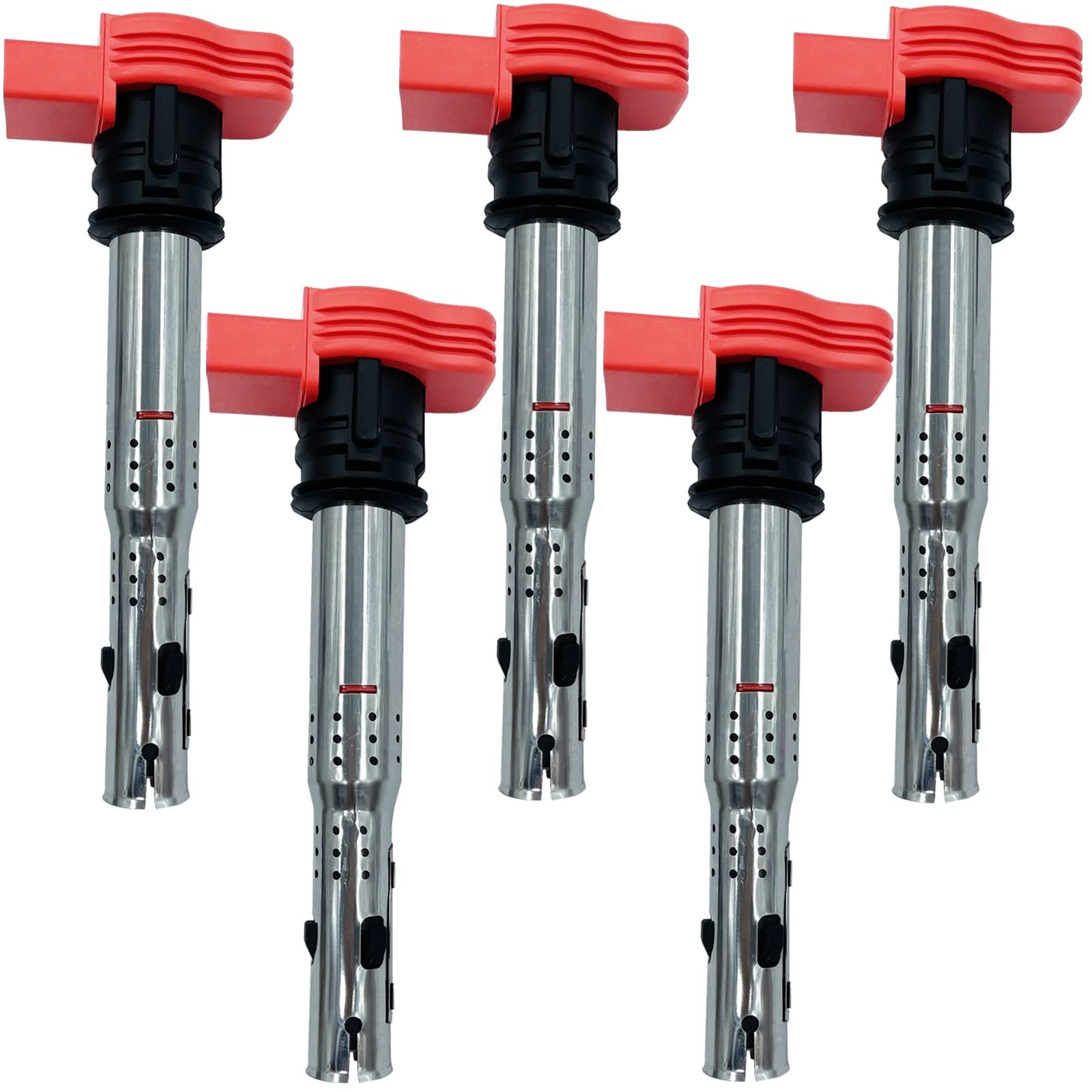 REP TOP IGNITION COIL SET OF 5 COMPATIBLE WITH Volkswagen Beetle Golf JETTA P... REP TOP IGNITION COIL SET OF 5 COMPATIBLE WITH Volkswagen Beetle Golf JETTA P...