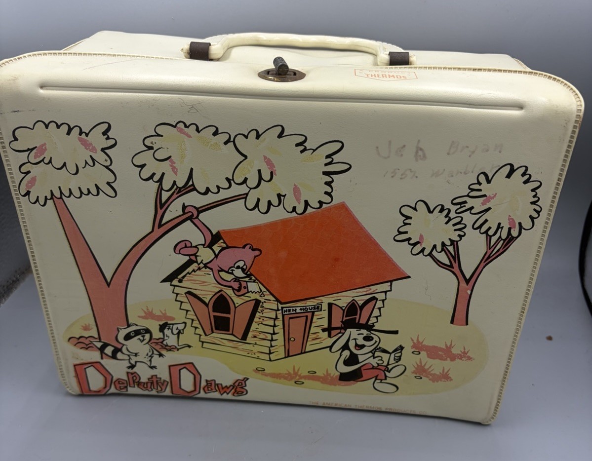 1961 Deputy Dawg Vintage Vinyl Lunch Box By Thermos
