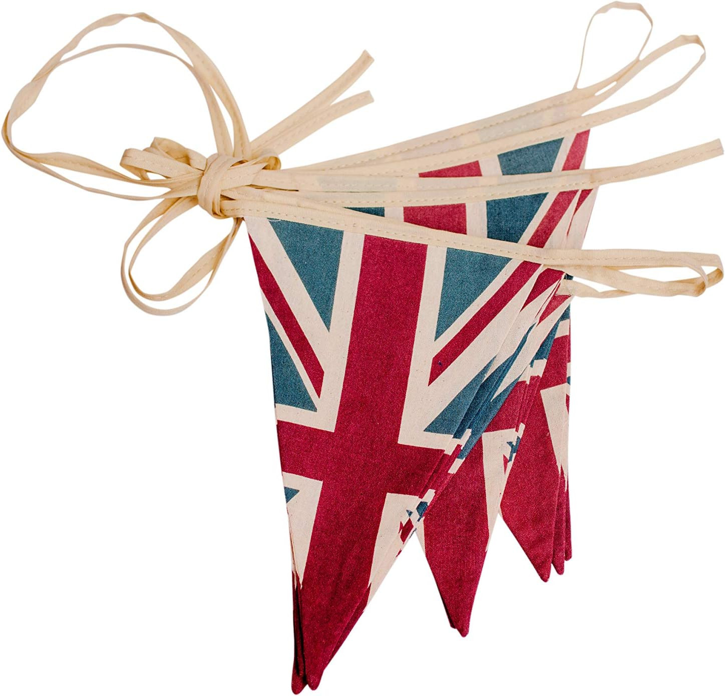 ® Vintage British Union Jack Textile Flag Cloth Fabric Bunting Ret