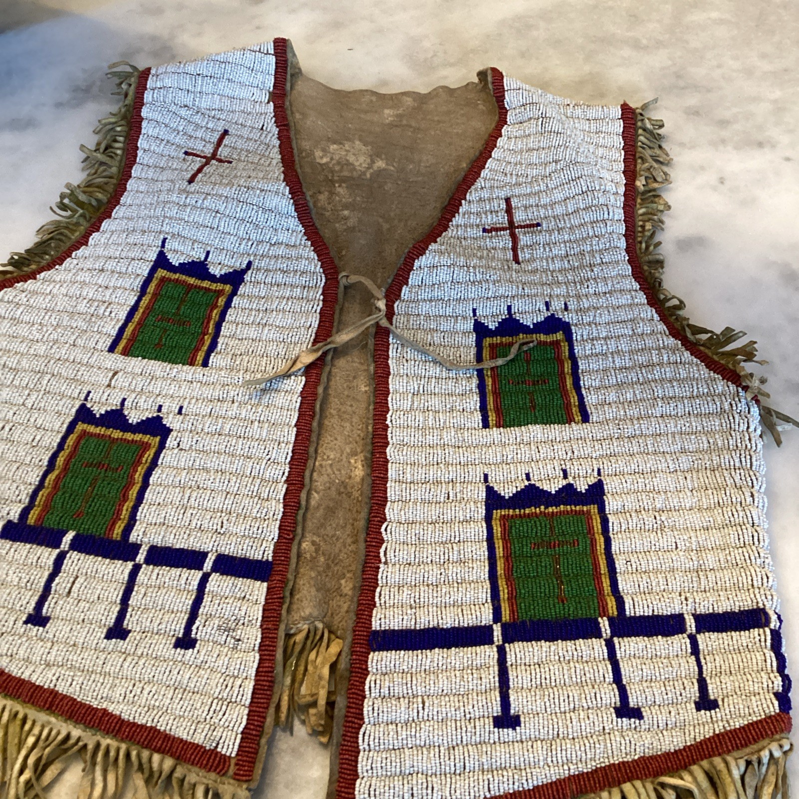 Native American Indian Sioux Beaded Vest late 19th century 