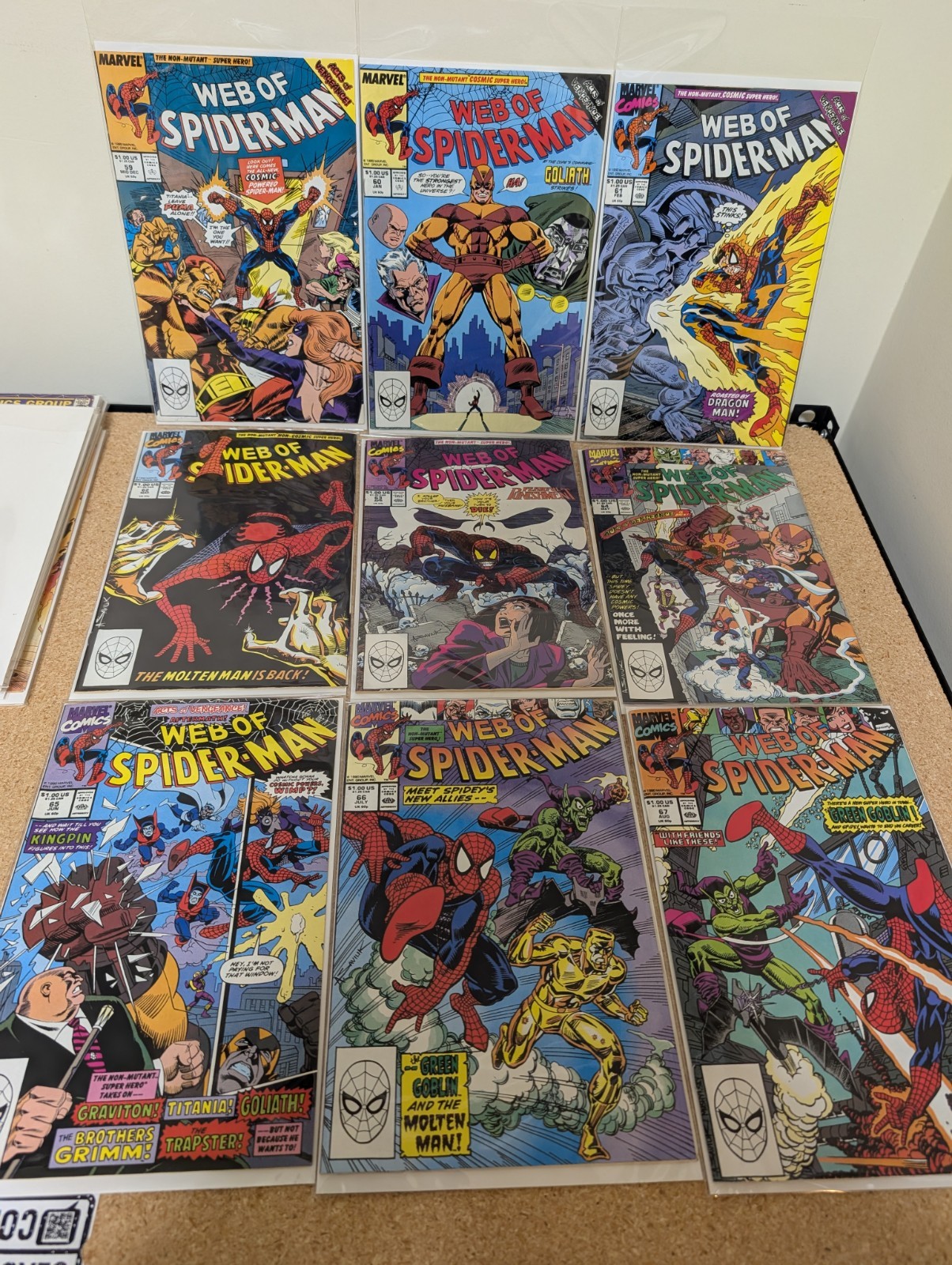 Web of Spider-Man 59 60 61 62 63 64 65 66 67 Marvel 1990