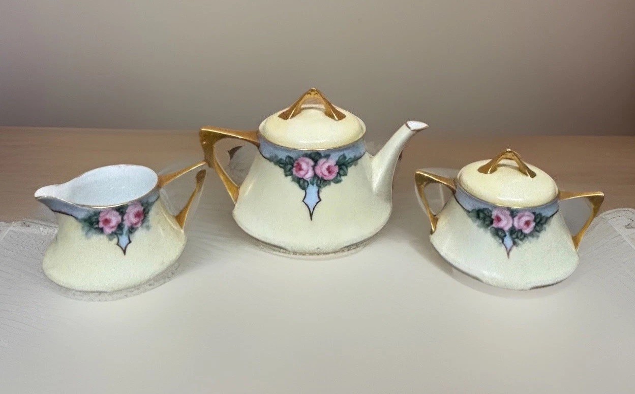 VTG Royal Munich ZS & Co Bavaria~100 yrs old Biscuit Jar +Creamer &Sugar w/Lid VTG Royal Munich ZS & Co Bavaria~100 yrs old Biscuit Jar +Creamer &Sugar w/Lid