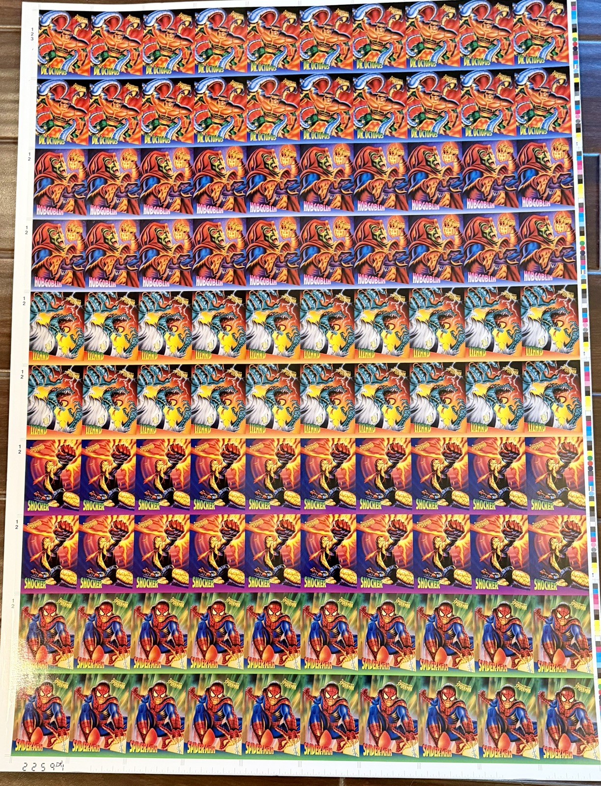 1995 Fleer, Marvel, Spider-Man complete set uncut- Gary Ciccarelli Art, RARE 1995 Fleer, Marvel, Spider-Man complete set uncut- Gary Ciccarelli Art, RARE