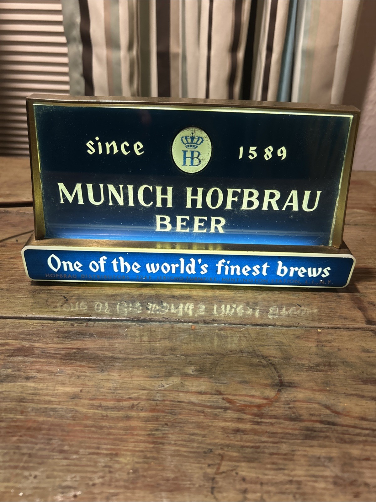 Vintage Munich Hofbrau Beer Lighted Light Up Bar Sign - Works Great