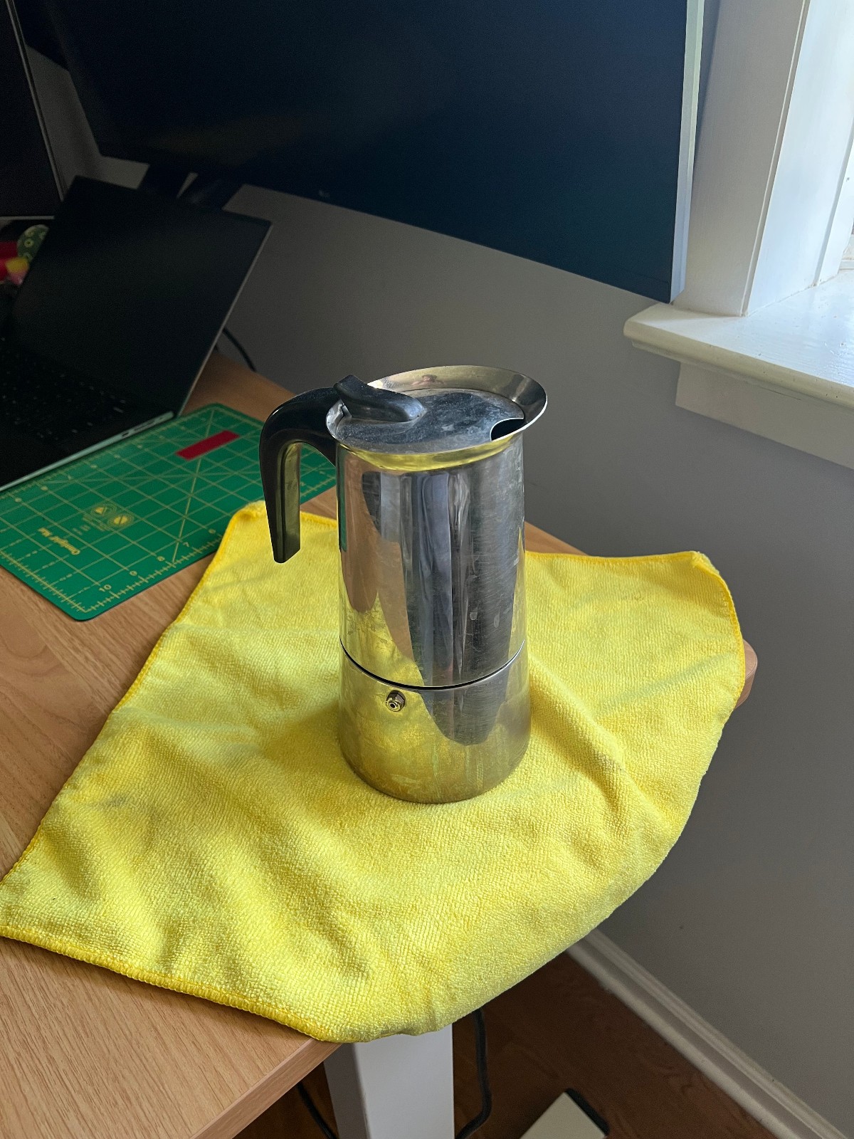 Vintage Guido Bergna Inox 18-10 Stainless Steel Moka Pot