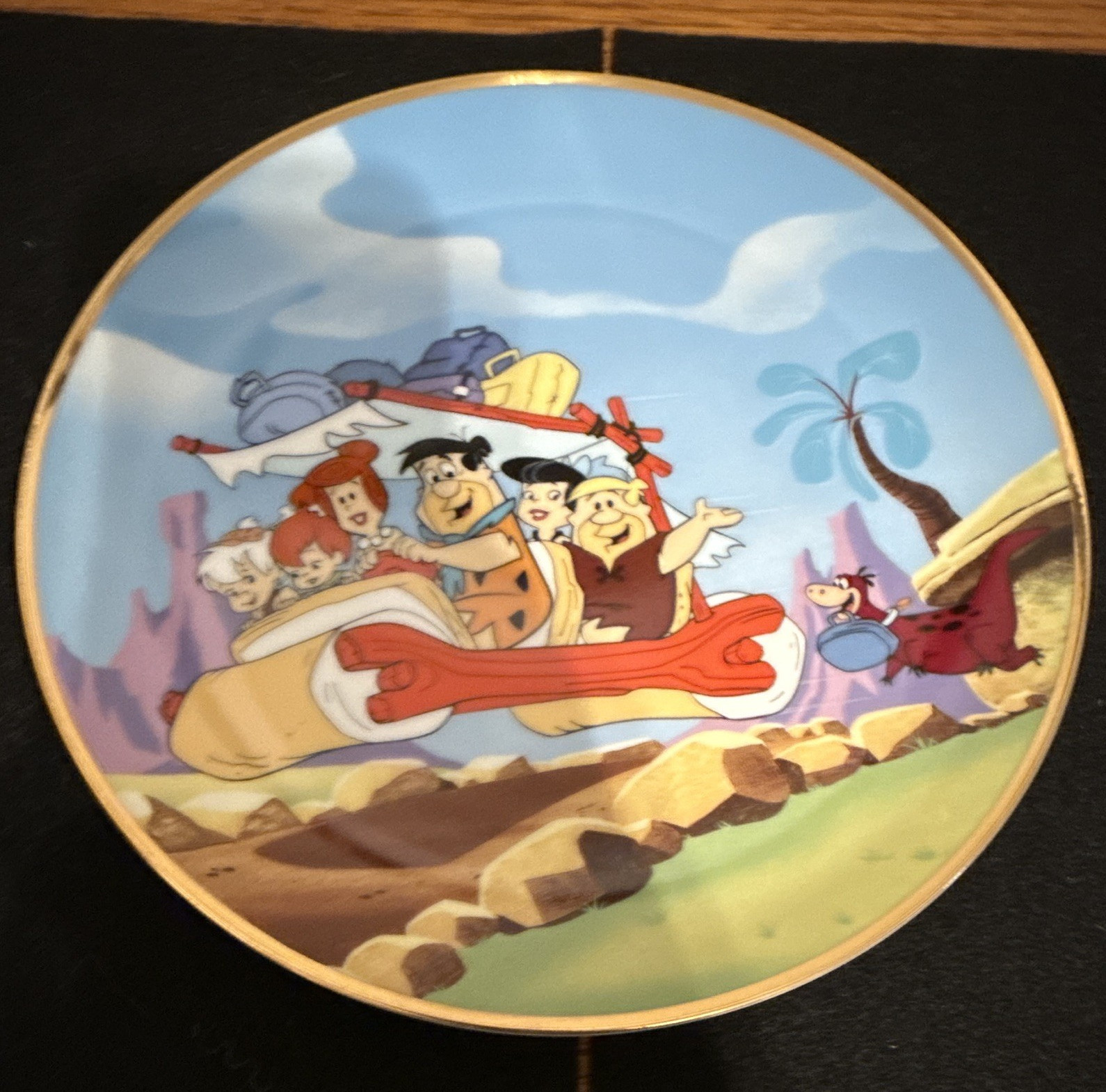 Franklin Mint The Flintstones Limited Edition Porcelain Collector Plate Round Franklin Mint The Flintstones Limited Edition Porcelain Collector Plate Round