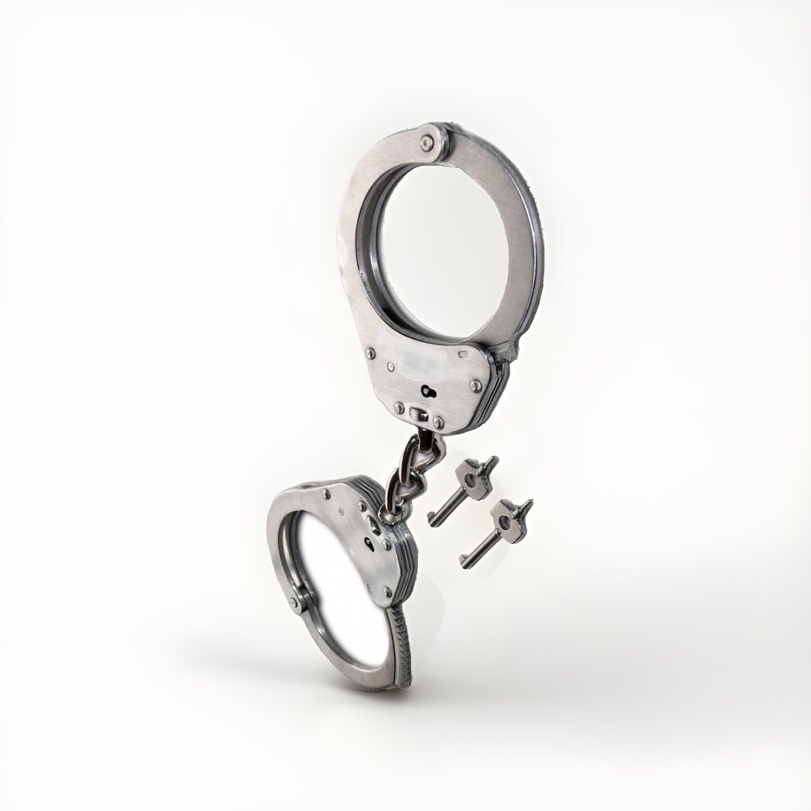 Eastern European Police Handcuffs 2-Link Heavy Duty Stainless Steel Collectible Eastern European Police Handcuffs 2-Link Heavy Duty Stainless Steel Collectible