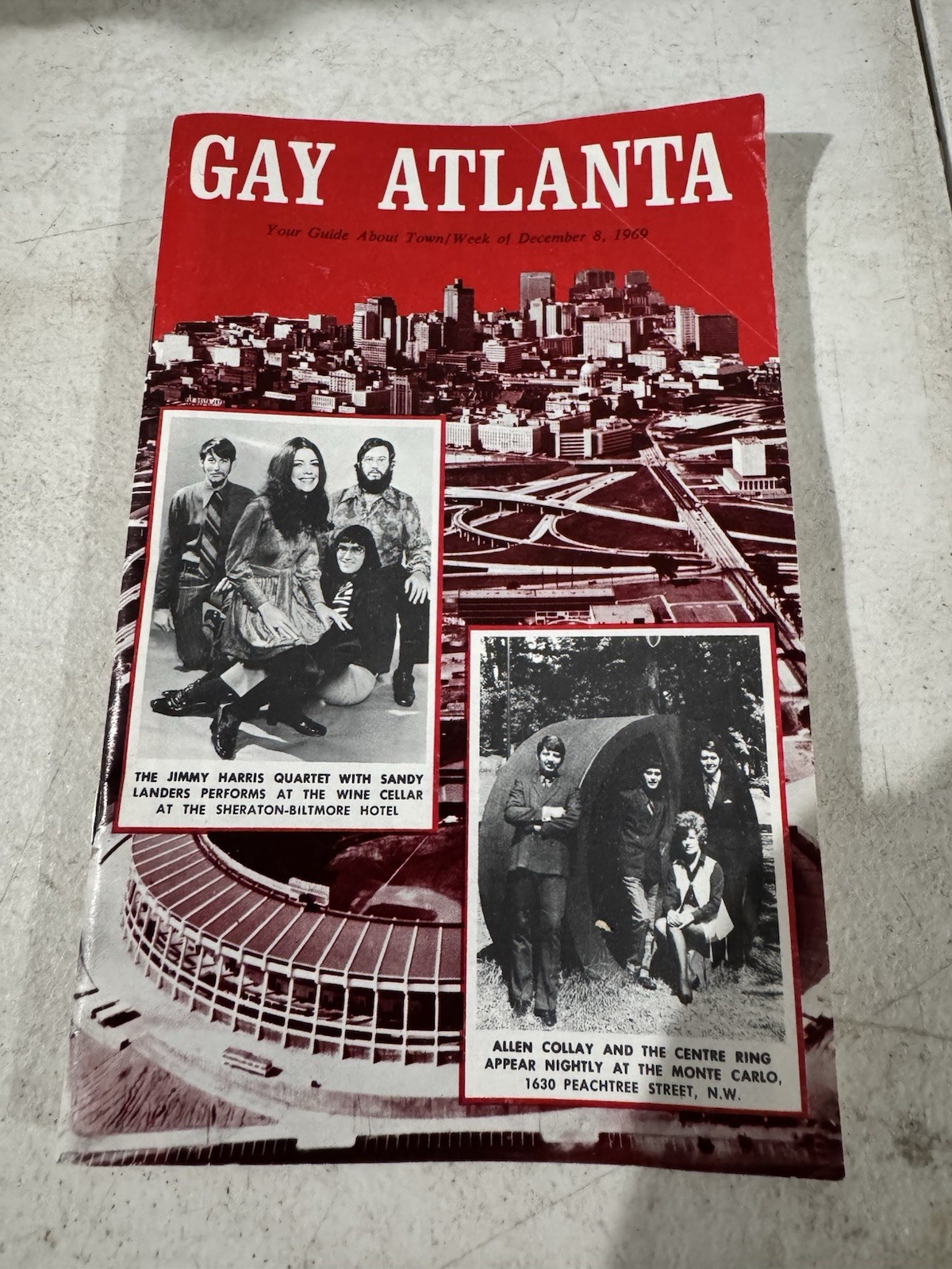 Vintage Gay Atlanta Guide / Booklet - Nightlife, Clubs - Atlanta, Georgia 1966