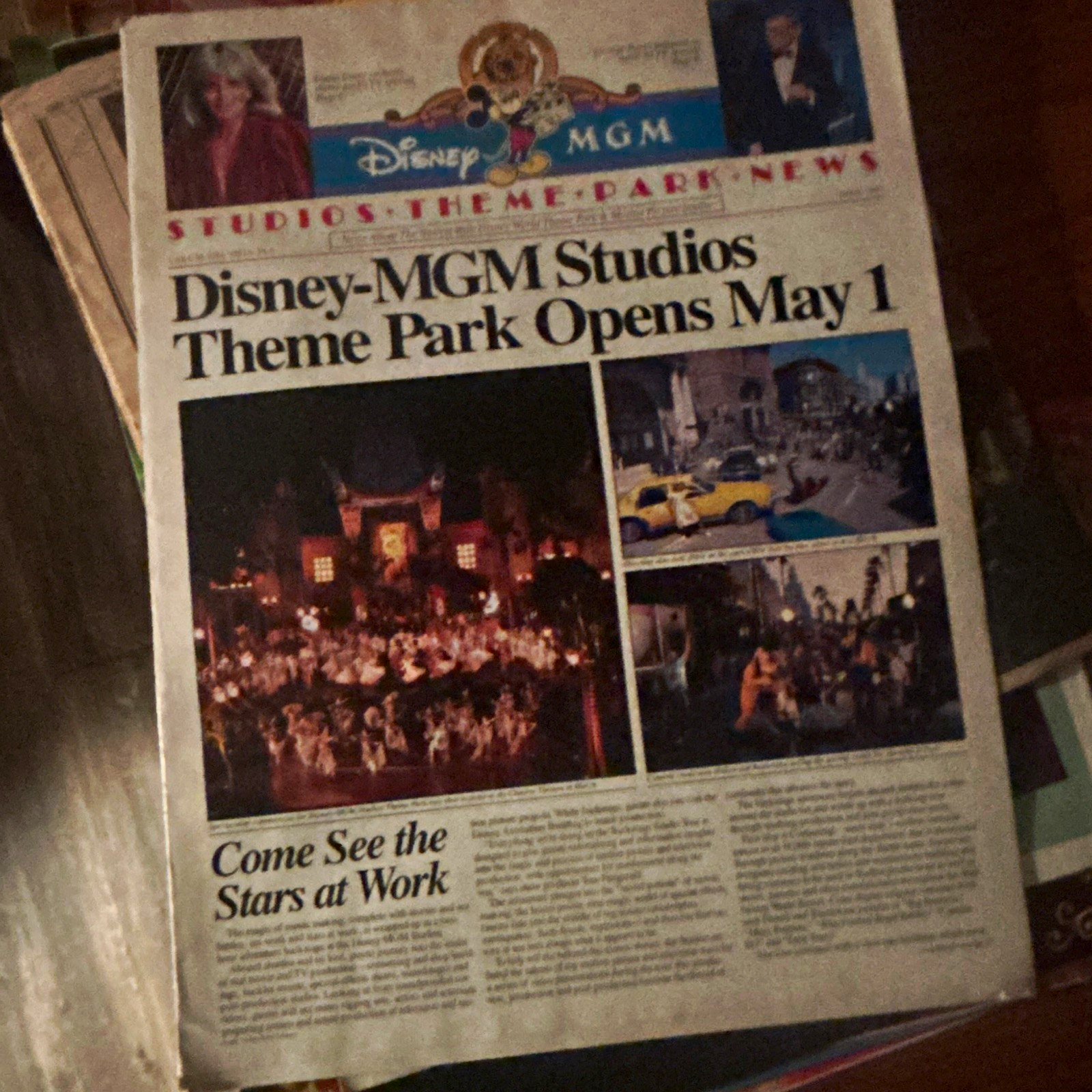 Disney Disney-MGM Studios Theme Park News Opening May 1 Souvenir Newspaper