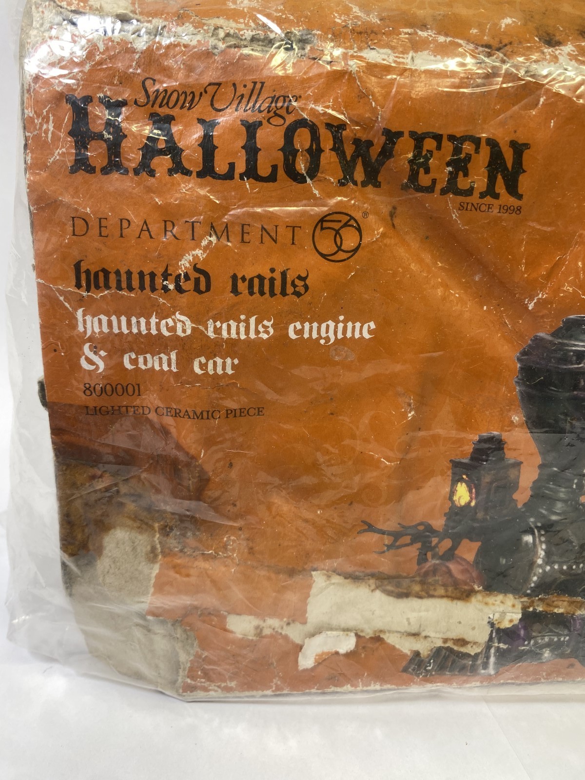 Dept 56 Snow Village Halloween Haunted Rails Engine Coal Car 800001 Working Dept 56 Snow Village Halloween Haunted Rails Engine Coal Car 800001 Working