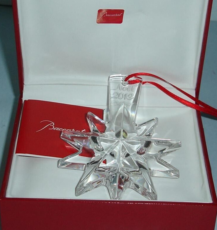 Baccarat Clear Crystal Christmas Noel Star Ornament 2013 #2804657 New in Box Baccarat Clear Crystal Christmas Noel Star Ornament 2013 #2804657 New in Box