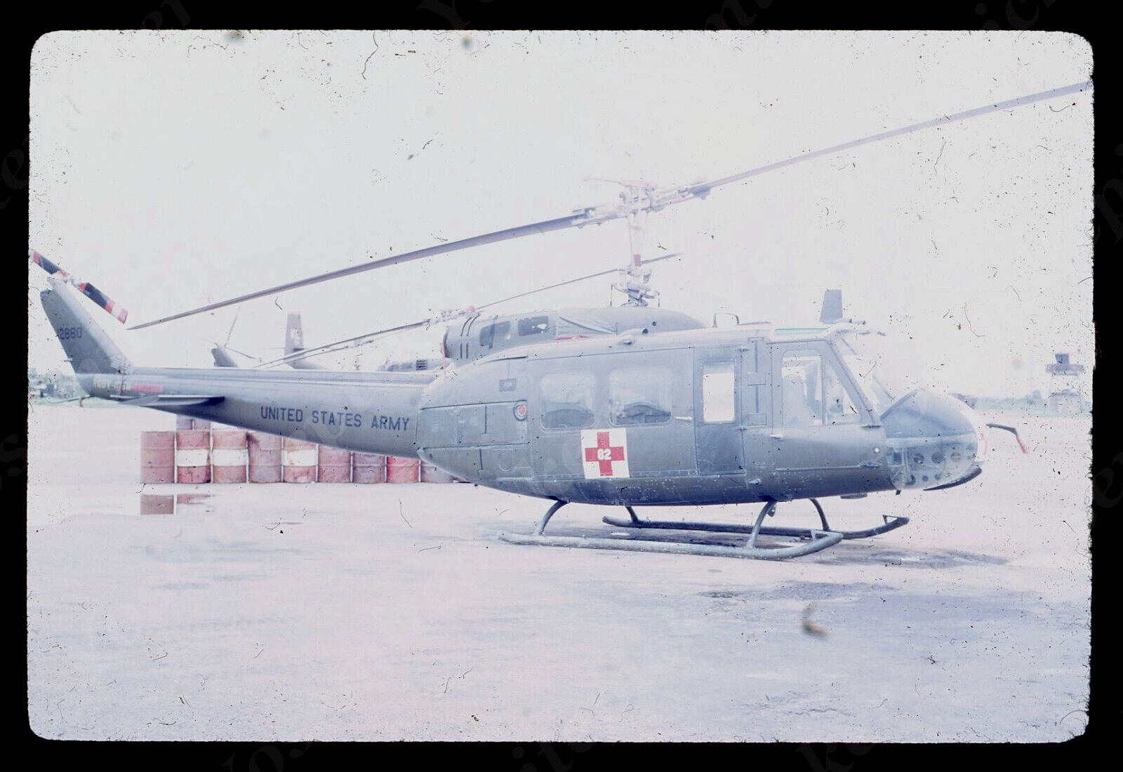 sl94 Original slide 1960's Vietnam Army Military Helicopter Bell UHn#2880 840a sl94 Original slide 1960's Vietnam Army Military Helicopter Bell UHn#2880 840a