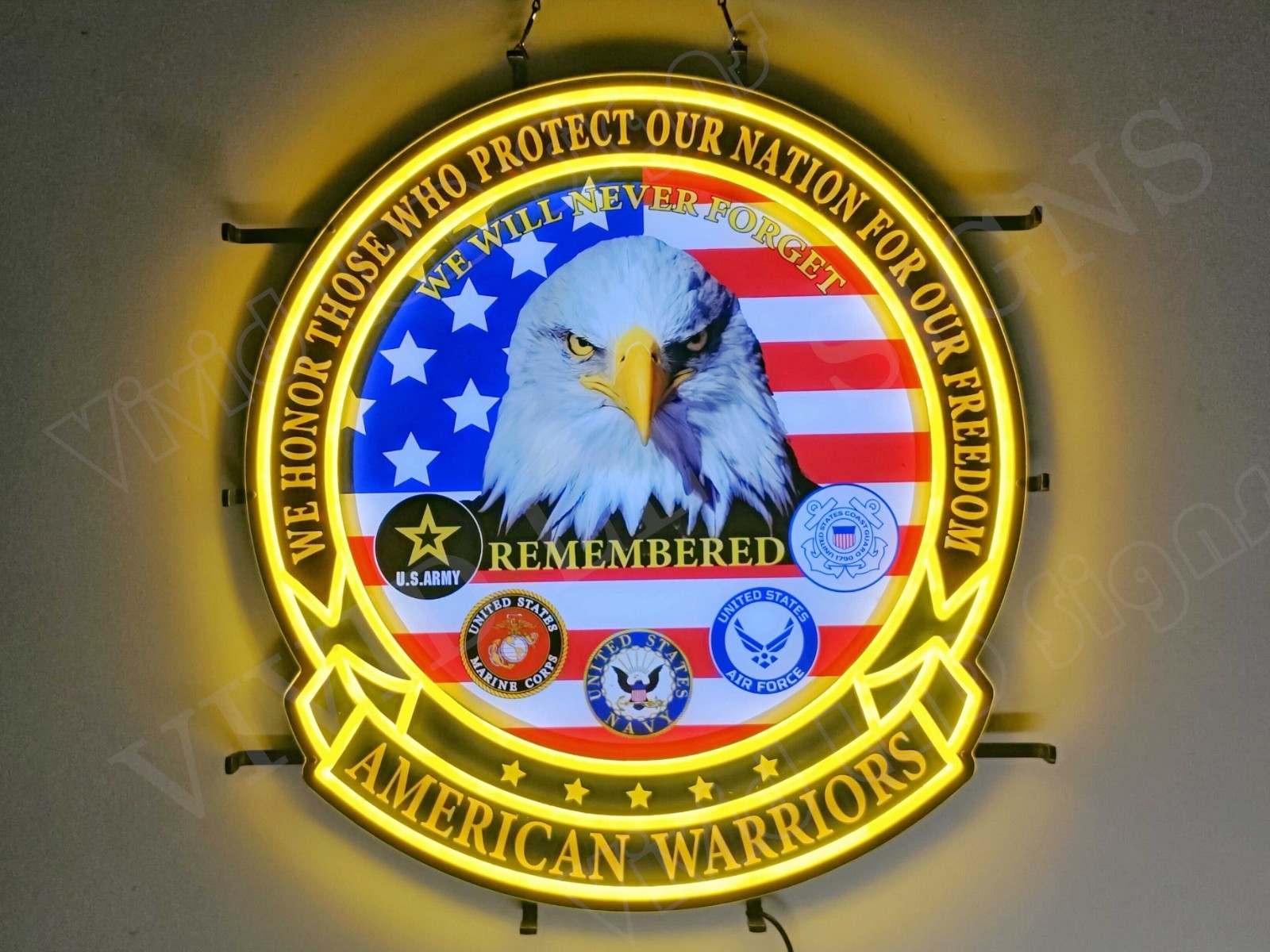 Bald Eagle American Flag Warrior 24\