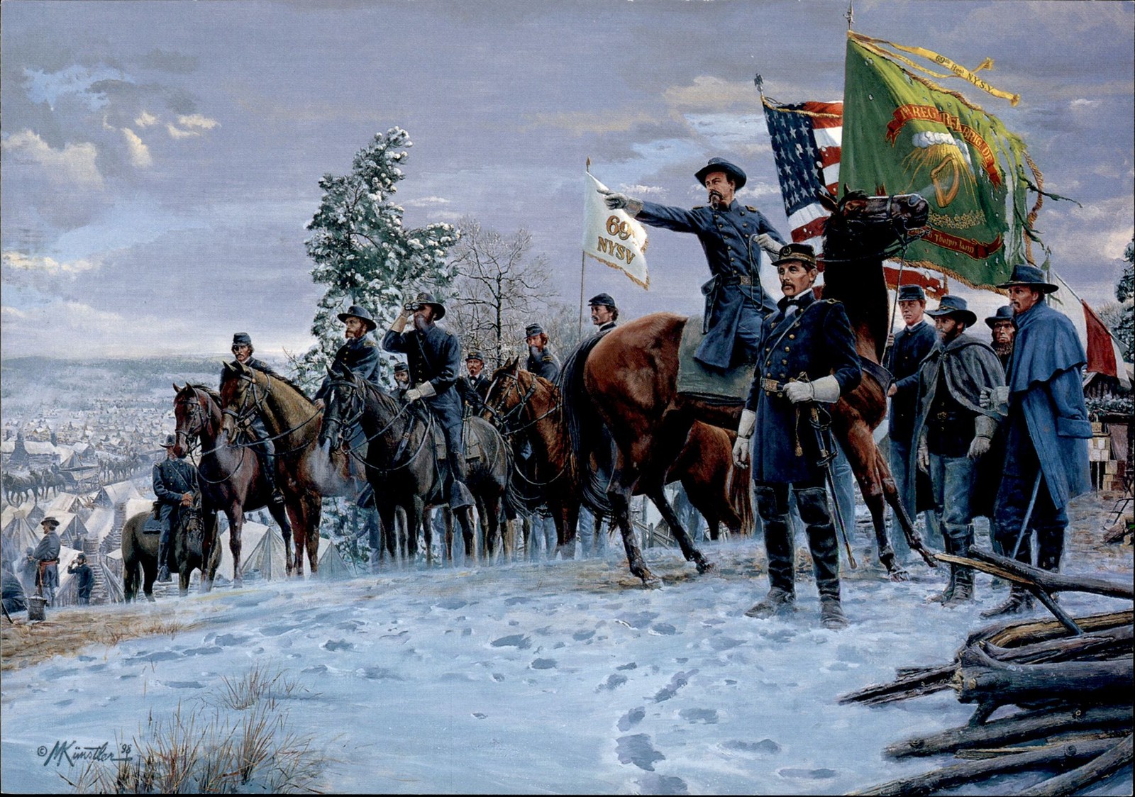 Civil War Irish Brigade Gen Meagher Fredericksburg Va 1862 Mort Kunstler 1998