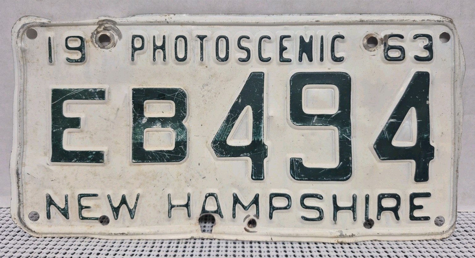 Vintage Original 1963 New Hampshire \