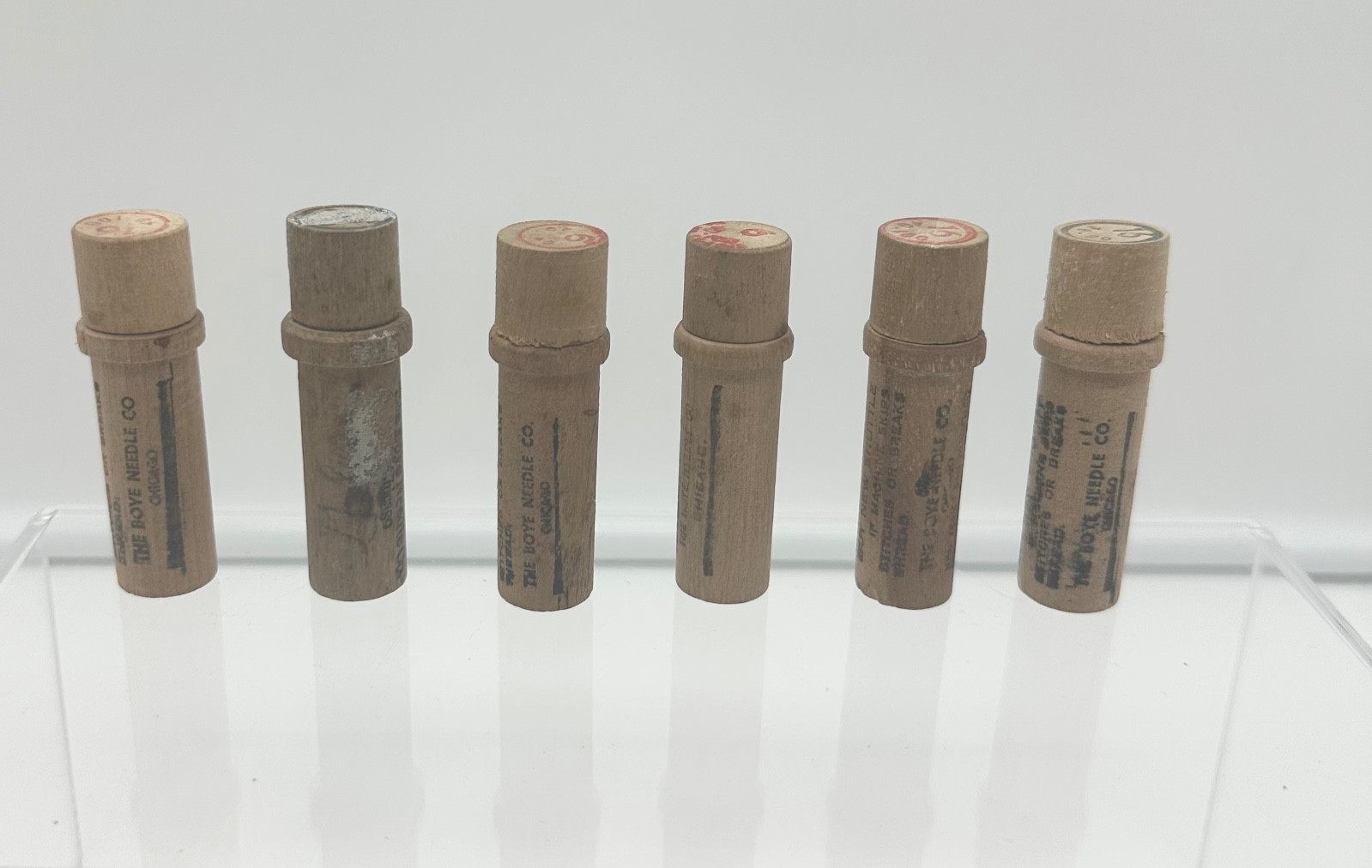Vintage Boye Brand Wood Needle Cases Holders 2.5 Inch (6) Vintage Boye Brand Wood Needle Cases Holders 2.5 Inch (6)