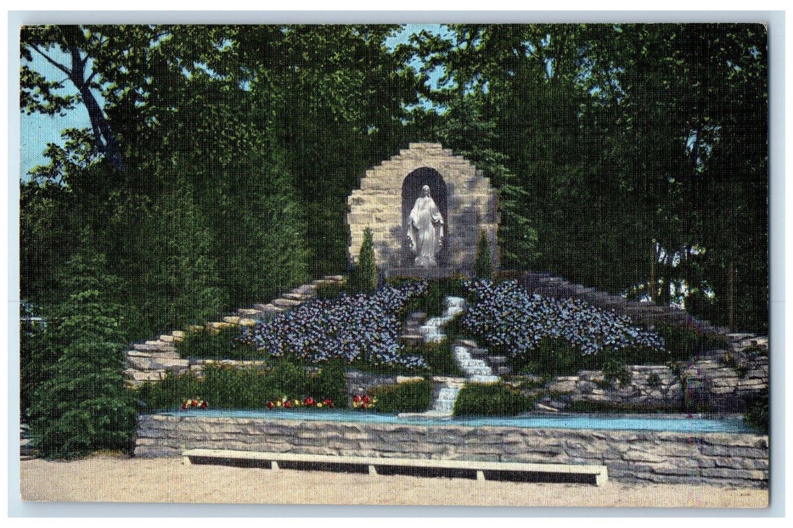 c1950\'s Shrine of Mother of Divine Grace St. Andrews Church Delavan WI Postcard c1950\'s Shrine of Mother of Divine Grace St. Andrews Church Delavan WI Postcard