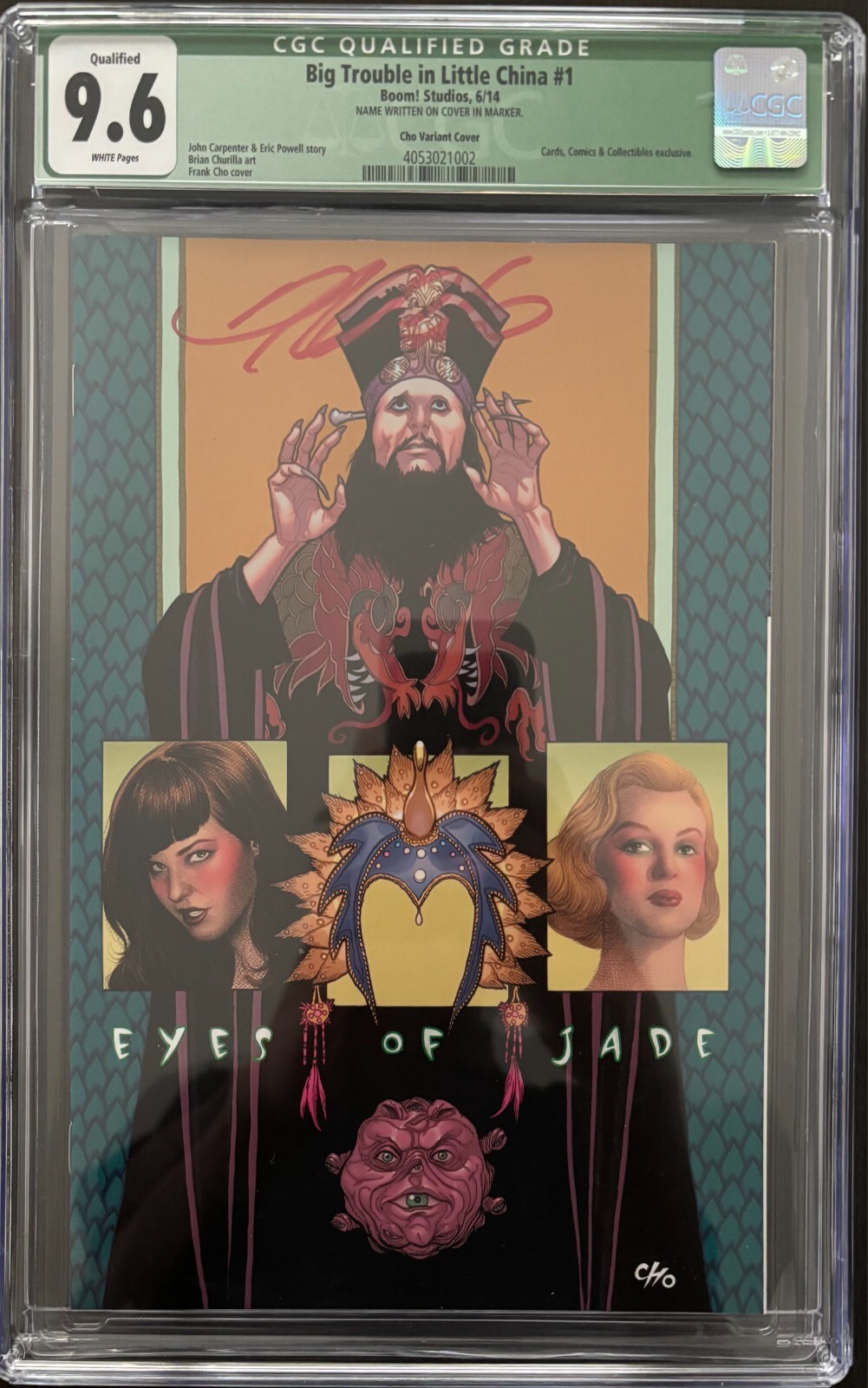 CGC Qualified 9.6 Big Trouble in Little China #1 Cho Variant Cover White Pages