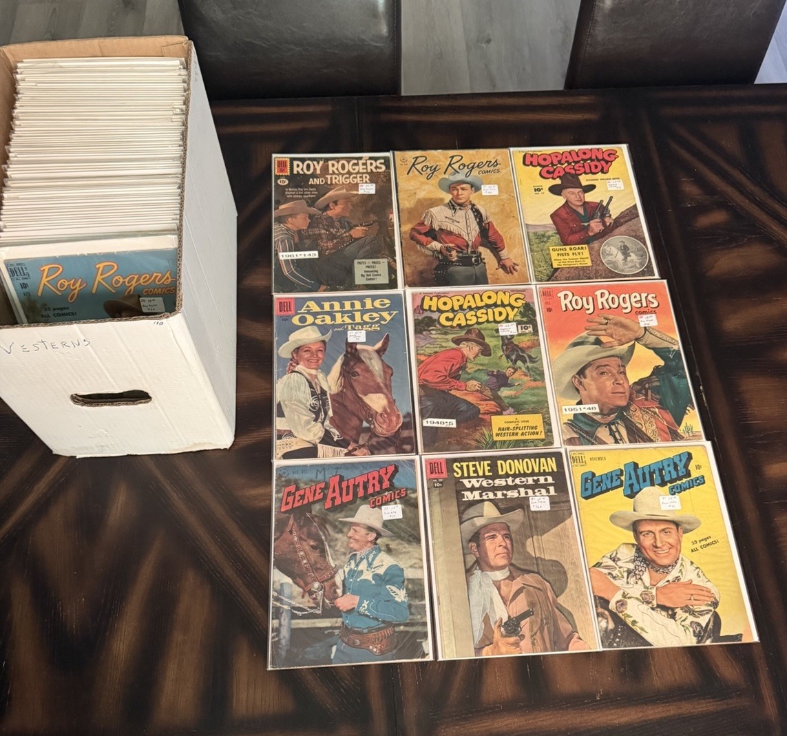 Vintage Western Comics Huge Lot of 87 GOLDEN AGE | Roger, Aultry, Bonanza, + 😃 Vintage Western Comics Huge Lot of 87 GOLDEN AGE | Roger, Aultry, Bonanza, + 😃