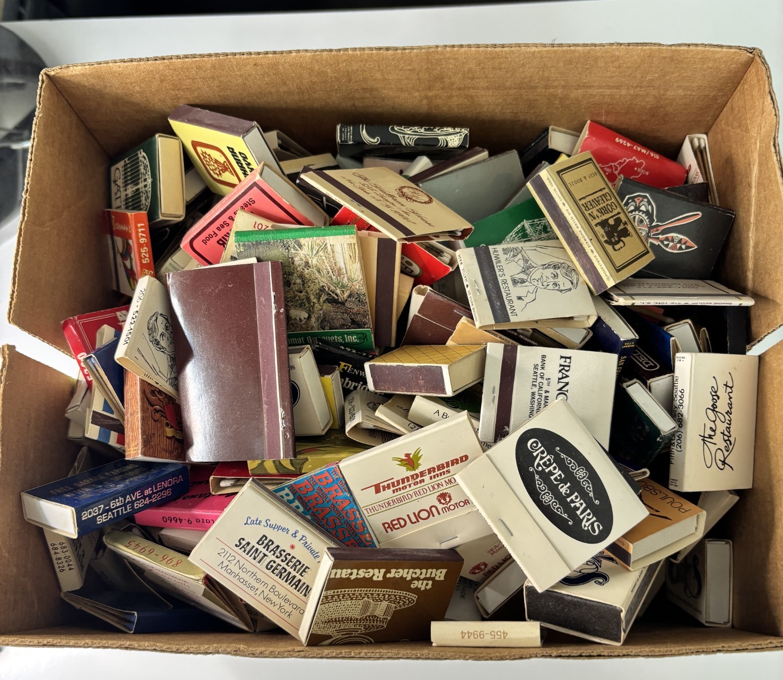Huge Vintage Matchbook Collection Lot USA France Hotels Restaurants Advertising