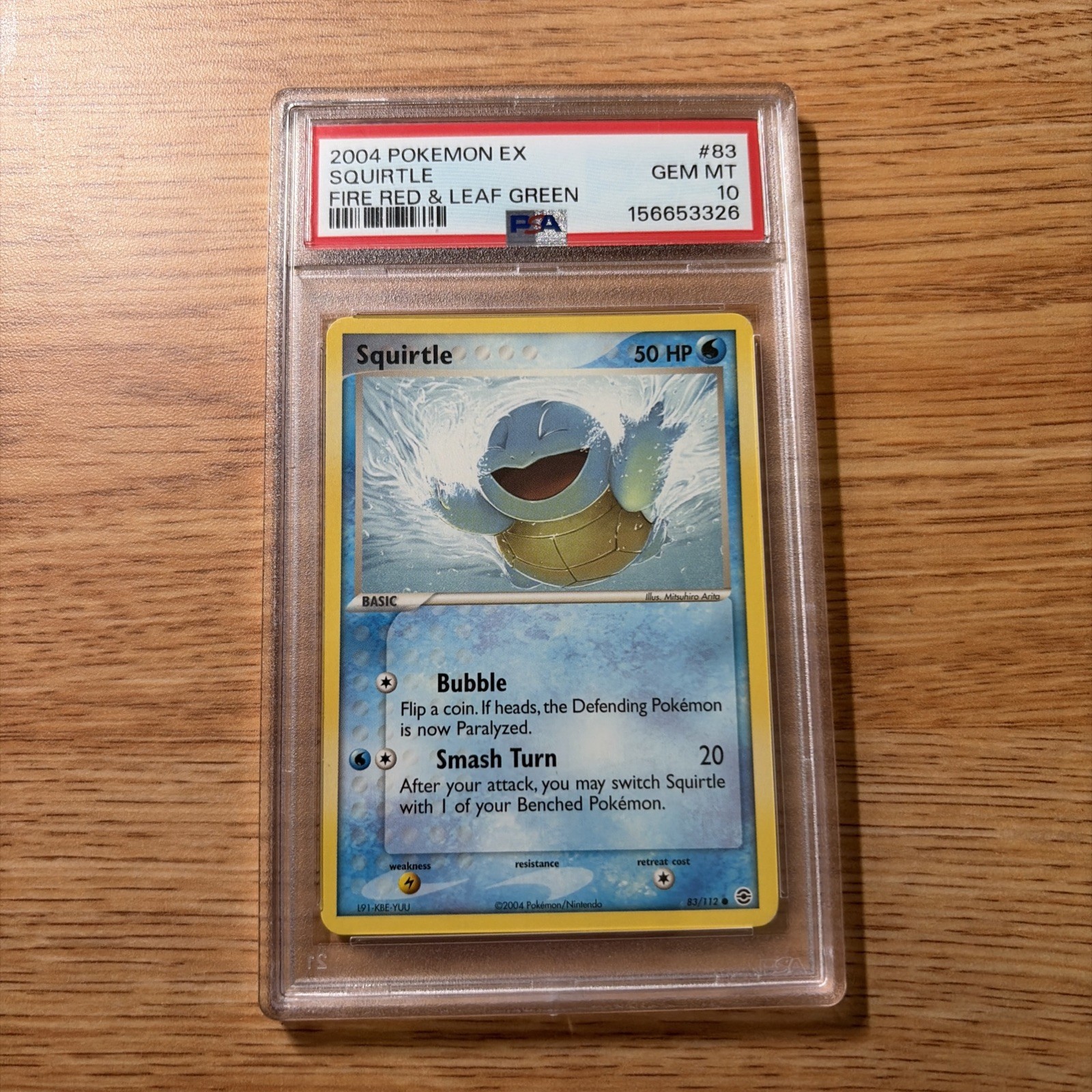 Pokémon 2004 EX FireRed & LeafGreen Squirtle 83/112 PSA 10 Nirvana NEW CERT Pokémon 2004 EX FireRed & LeafGreen Squirtle 83/112 PSA 10 Nirvana NEW CERT