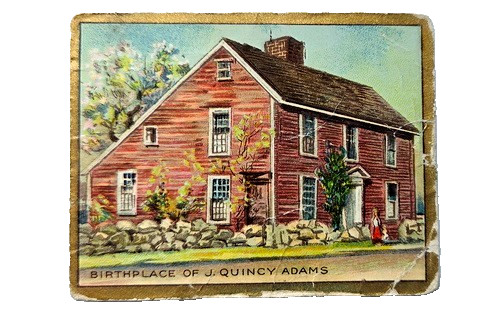 1910 T69 Historic Homes #4 BIRTHPLACE OF J. QUINCY ADAMS, Helmar Turkish