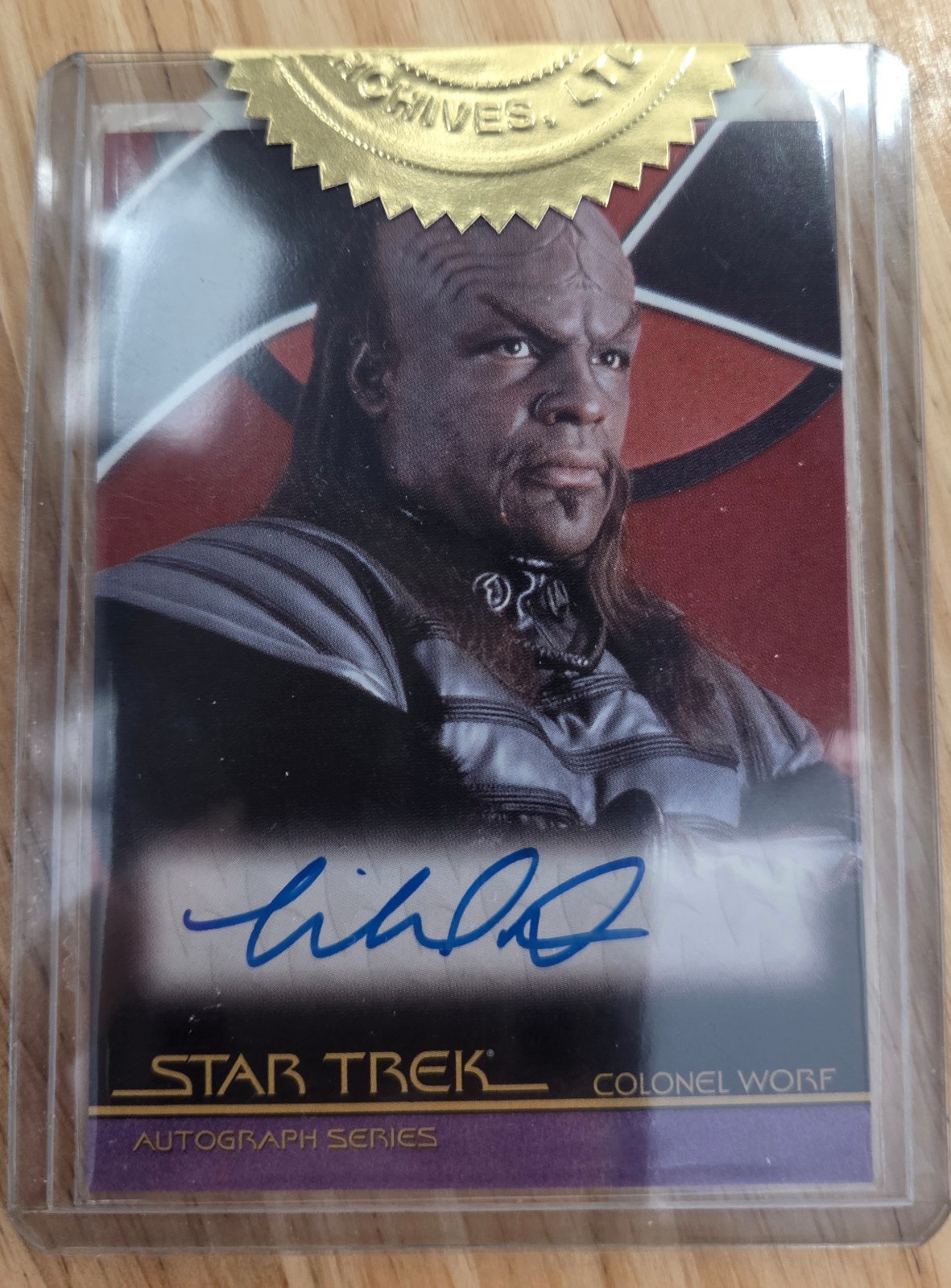 Quotable Star Trek Movies Michael Dorn Colonel Worf 3 Case Incentive Autograph Quotable Star Trek Movies Michael Dorn Colonel Worf 3 Case Incentive Autograph