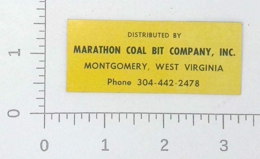 Marathon Coal Bit Co Montgomery West Virginia Advertising Refrigerator Magnet