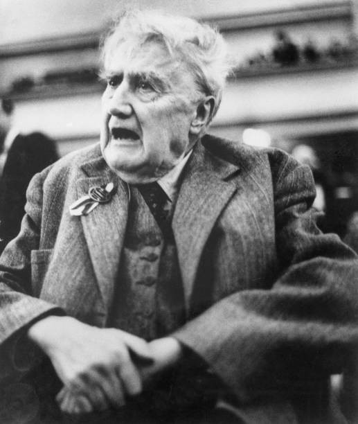 English composer Ralph Vaughan Williams seated in the stalls durin - Old Photo 1